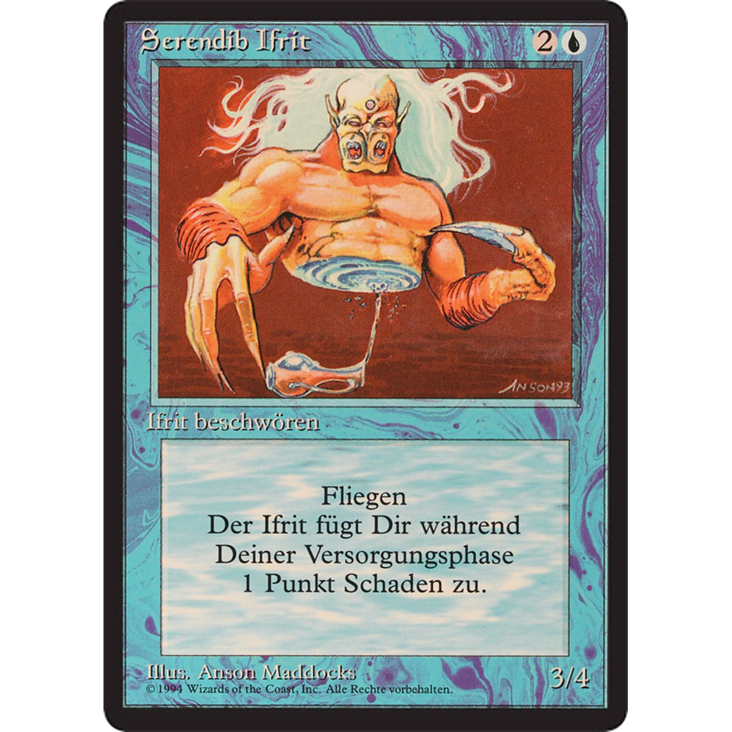 MTG Singles - Serendib Efreet - Foreign Black Bordered - German - Regular