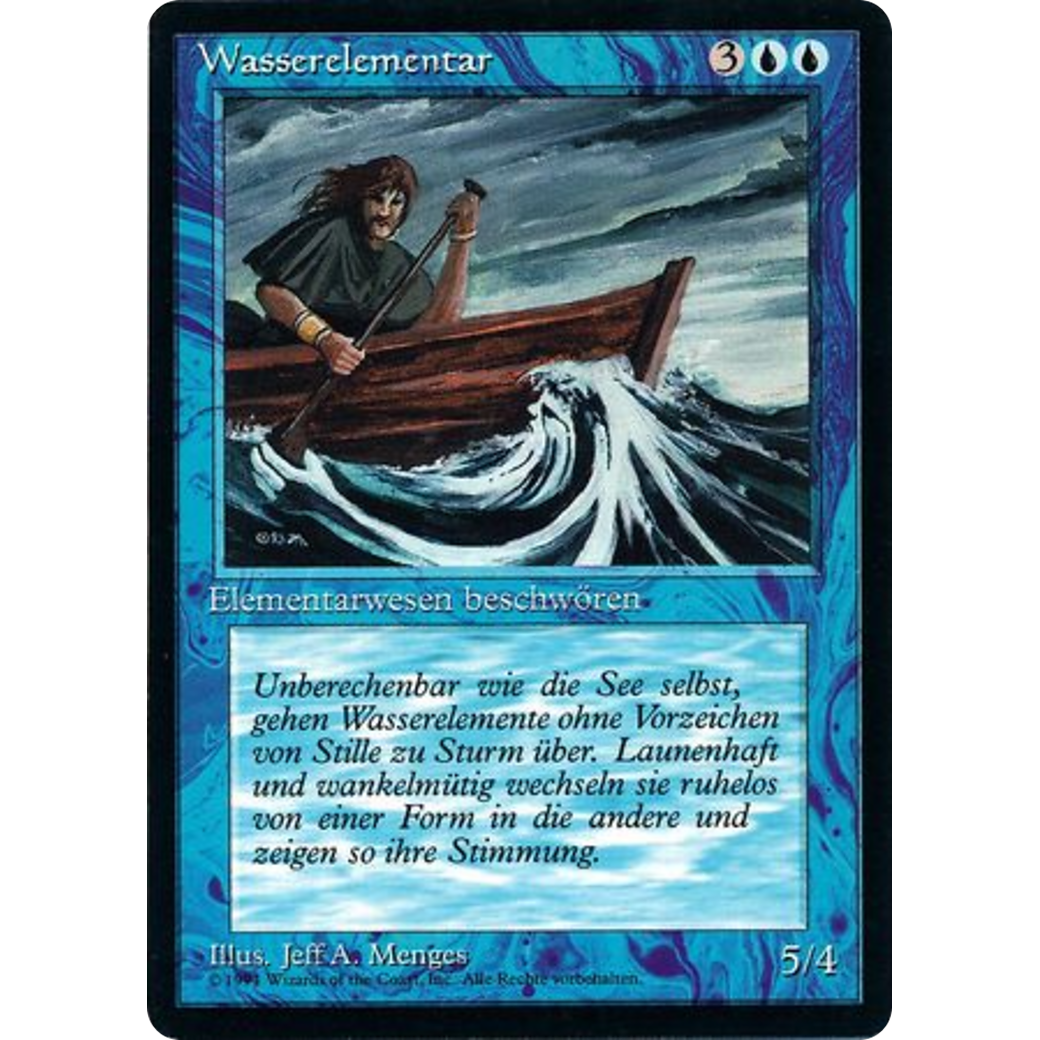 MTG Singles - Water Elemental - Foreign Black Bordered - German - Regular