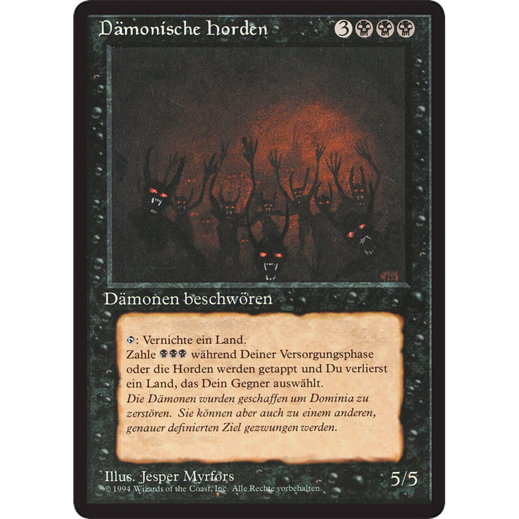 MTG Singles - Demonic Hordes - Foreign Black Bordered - German - Regular