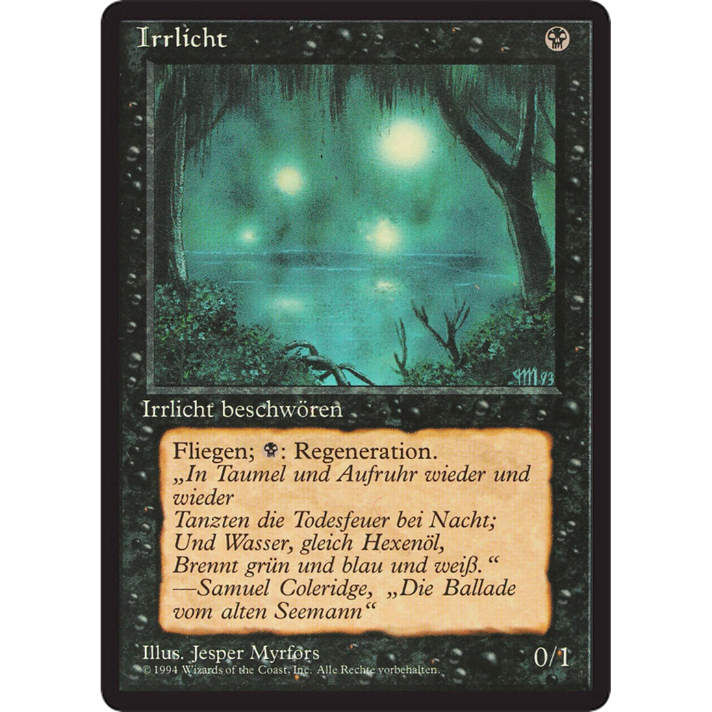 MTG Singles - Will-o-the-Wisp - Foreign Black Bordered - German - Regular