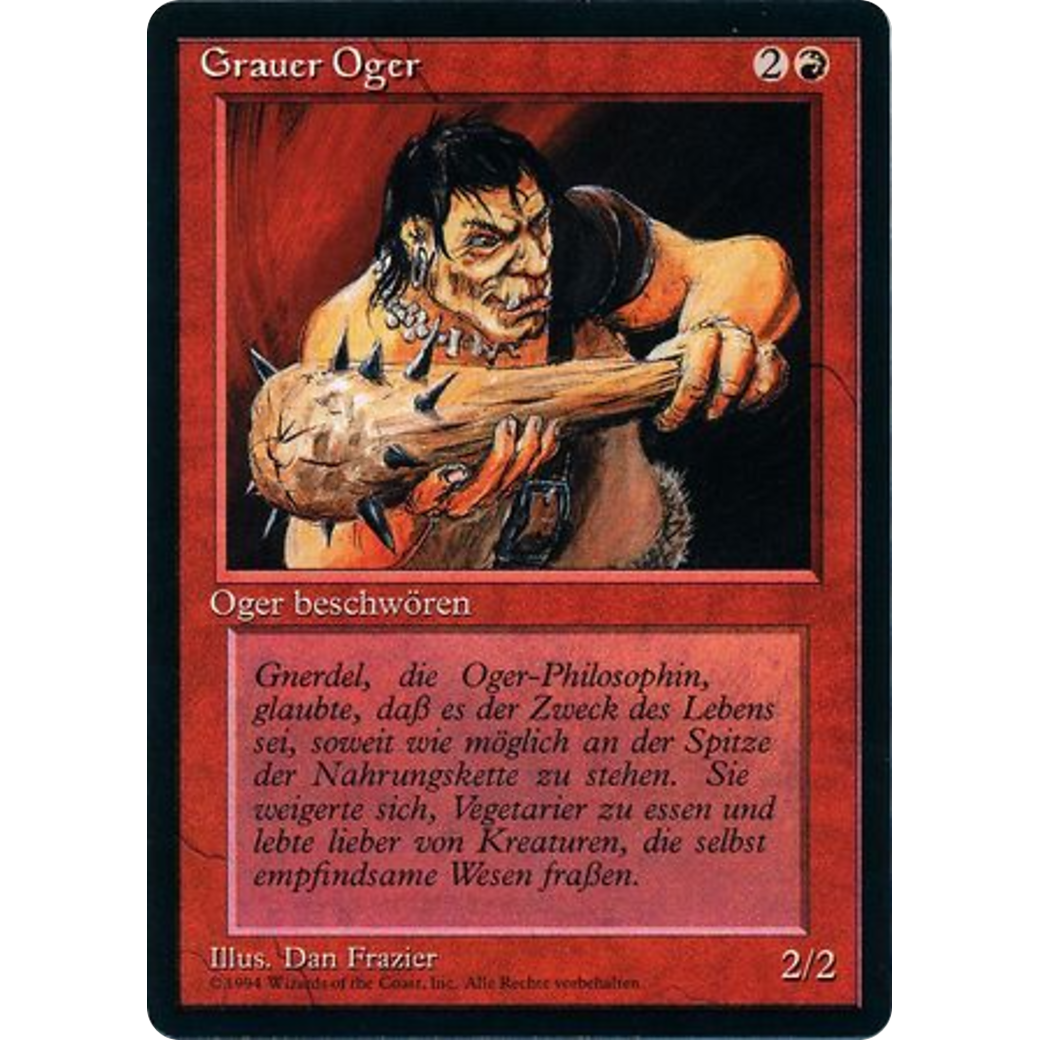 MTG Singles - Gray Ogre - Foreign Black Bordered - German - Regular