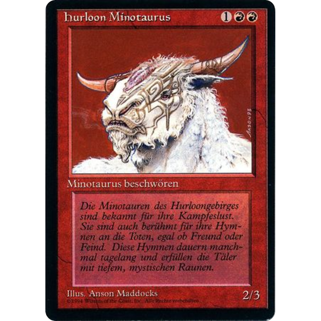 MTG Singles - Hurloon Minotaur - Foreign Black Bordered - German - Regular