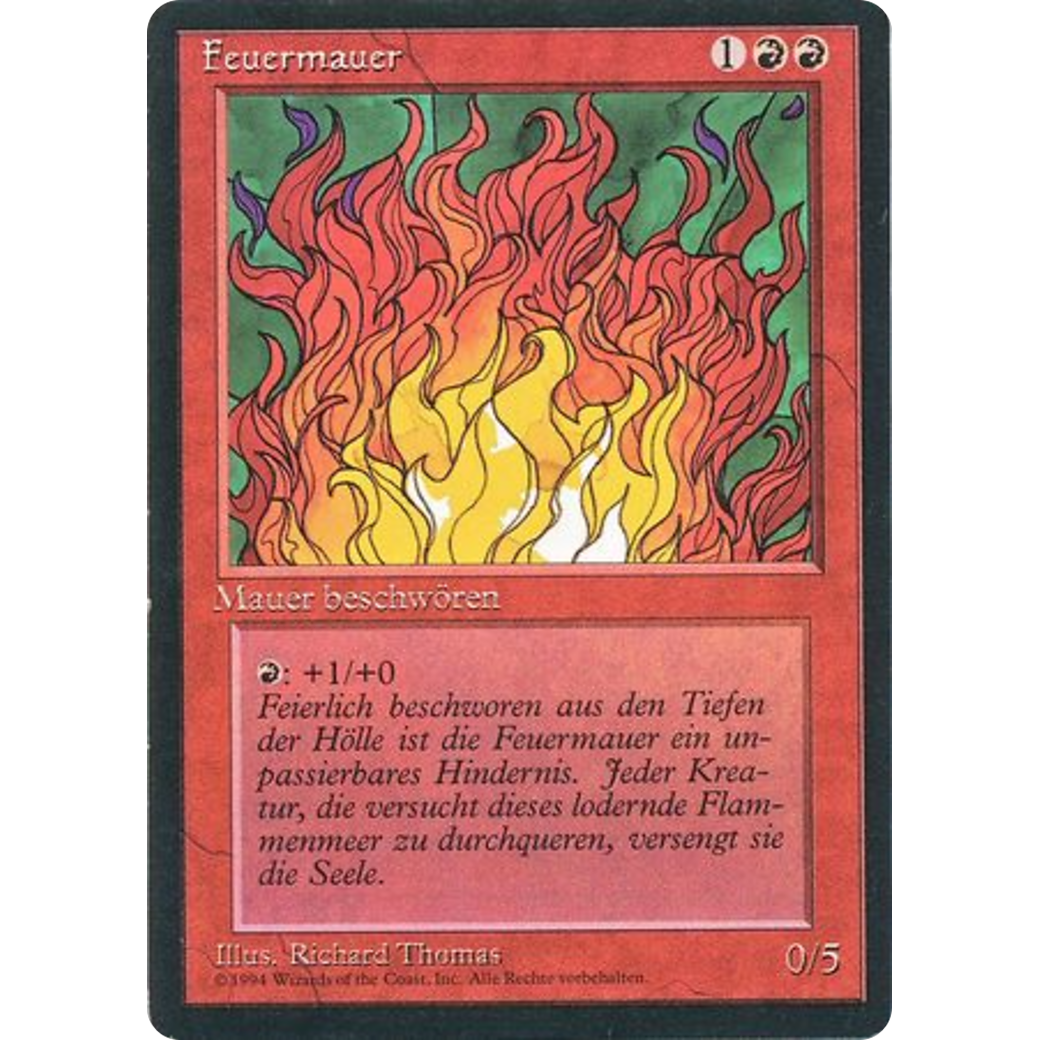 MTG Singles - Wall of Fire - Foreign Black Bordered - German - Regular