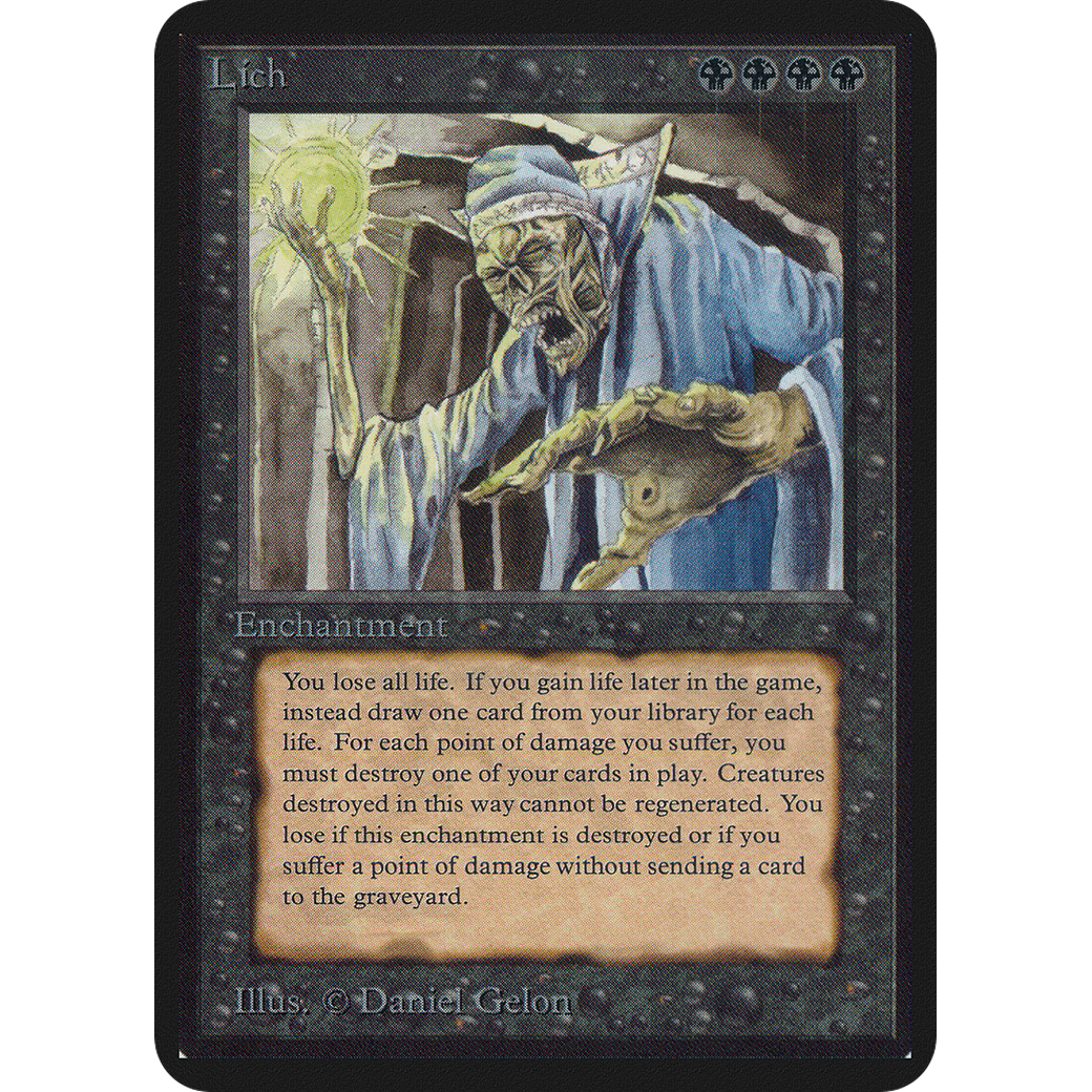 MTG Singles - Lich - Alpha -