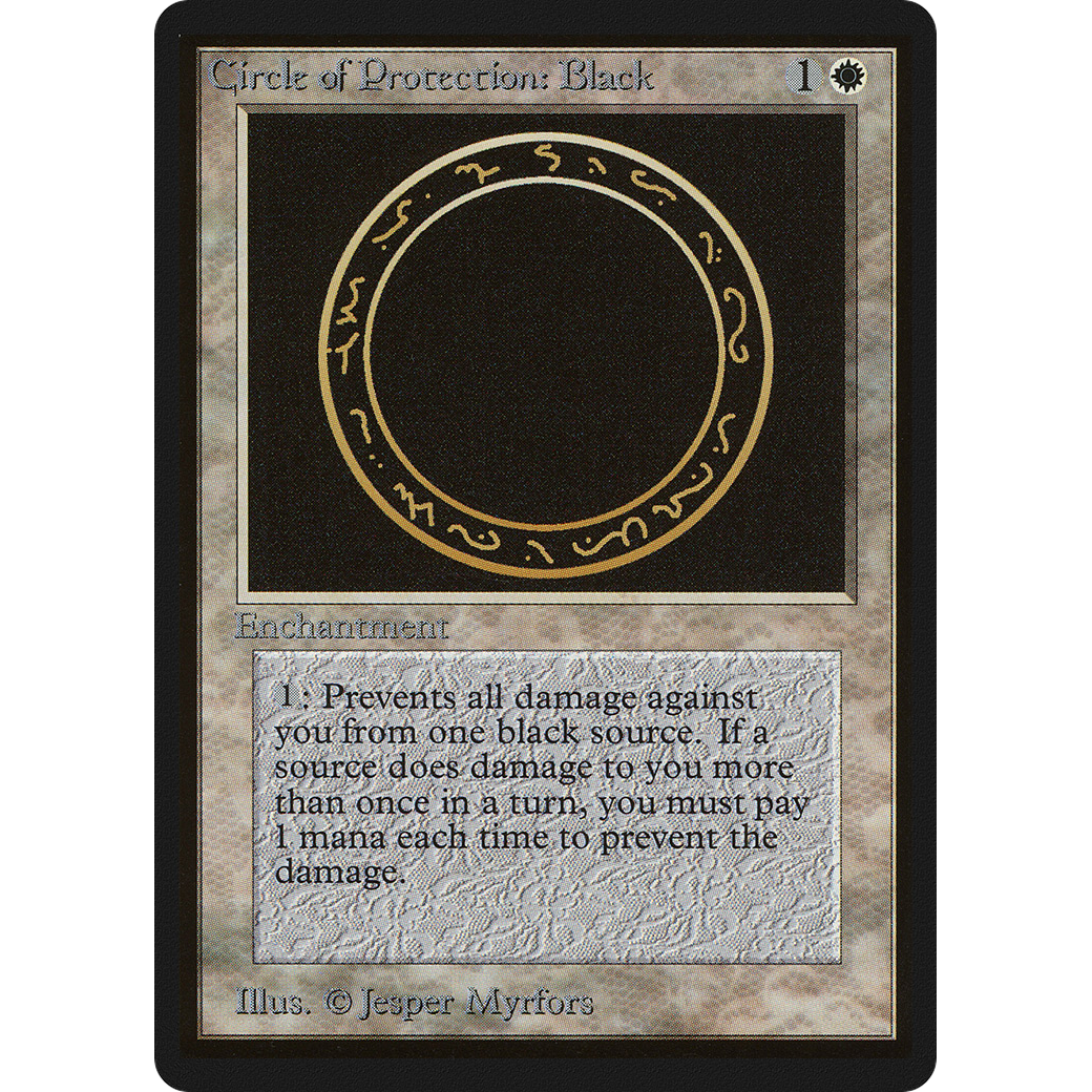 MTG Singles - Circle of Protection: Black - Beta - Regular