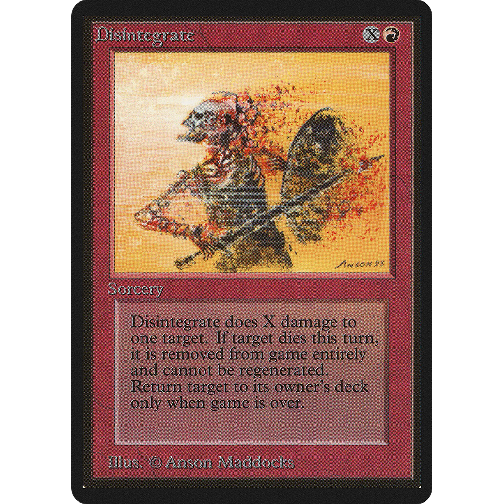 MTG Singles - Disintegrate - Beta - Regular