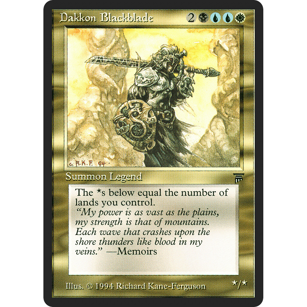 MTG Singles - Dakkon Blackblade - Legends - NM