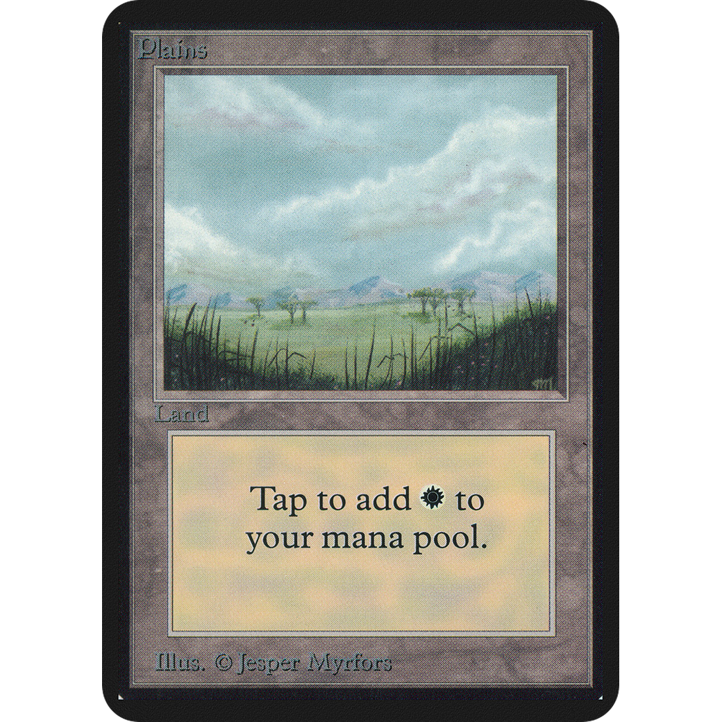 MTG Singles - Plains (V.2) - Alpha - NM