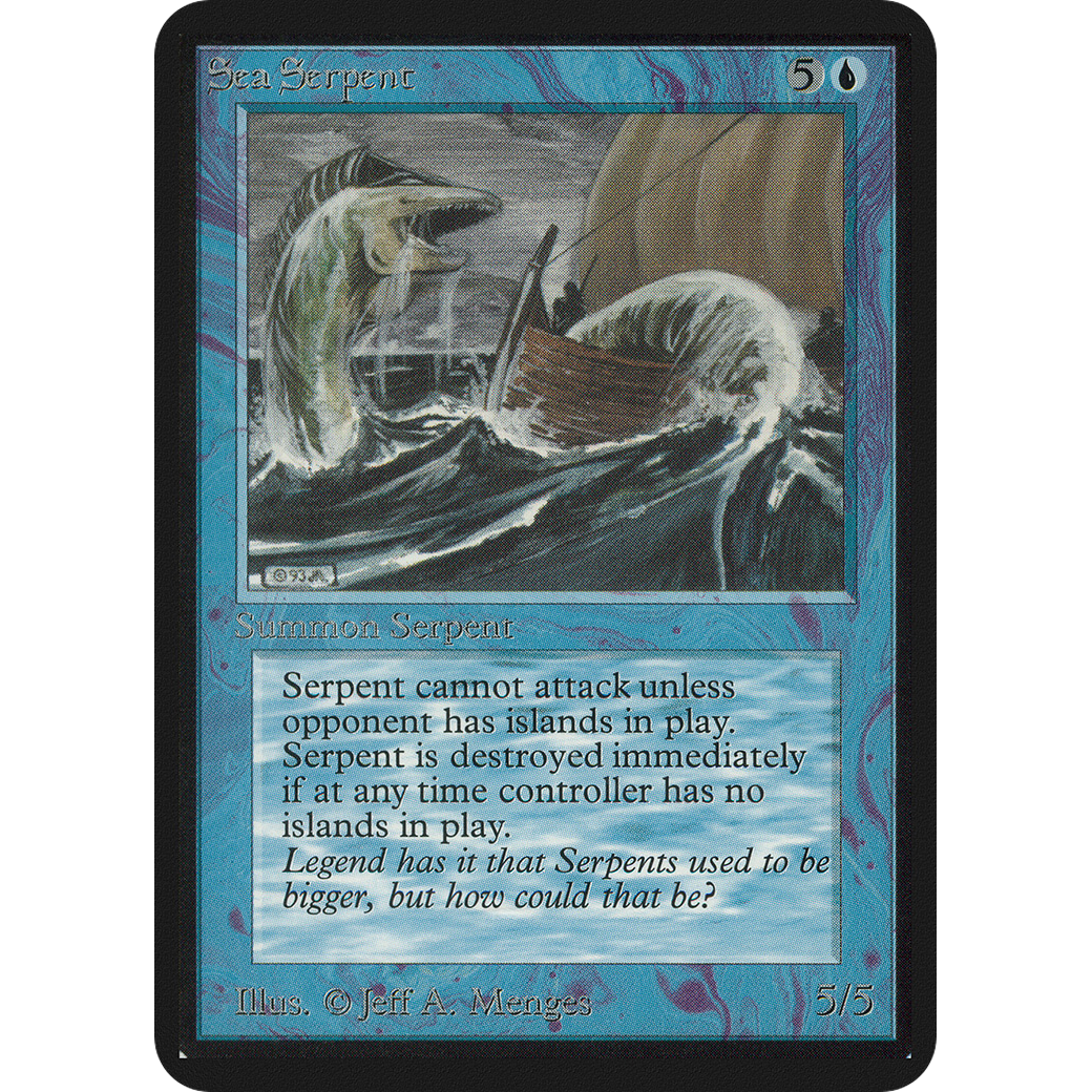 MTG Singles - Sea Serpent - Alpha - NM