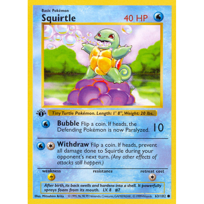 PTCG Singles - Squirtle (BS 63) - Base Set -