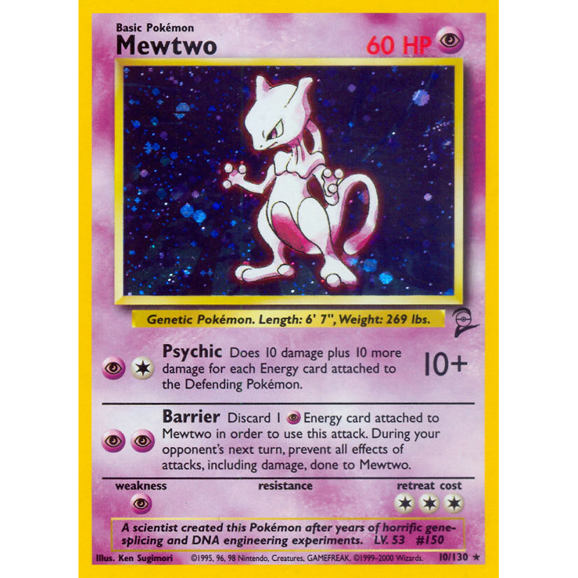 PTCG Singles - Mewtwo (B2 10) - Base Set 2 -