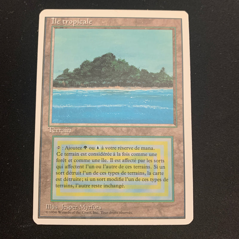 Tropical Island - Foreign White Bordered - French