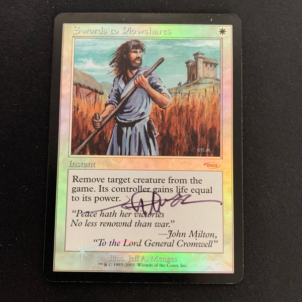 [FOIL] Swords to Plowshares - Friday Night Magic Promos - PL, SIGNED