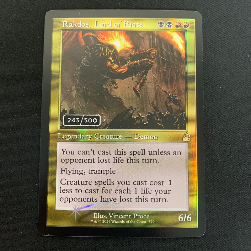 [FOIL] Rakdos, Lord of Riots (Serialized) - Ravnica Remastered: Extras - NM, 243/500