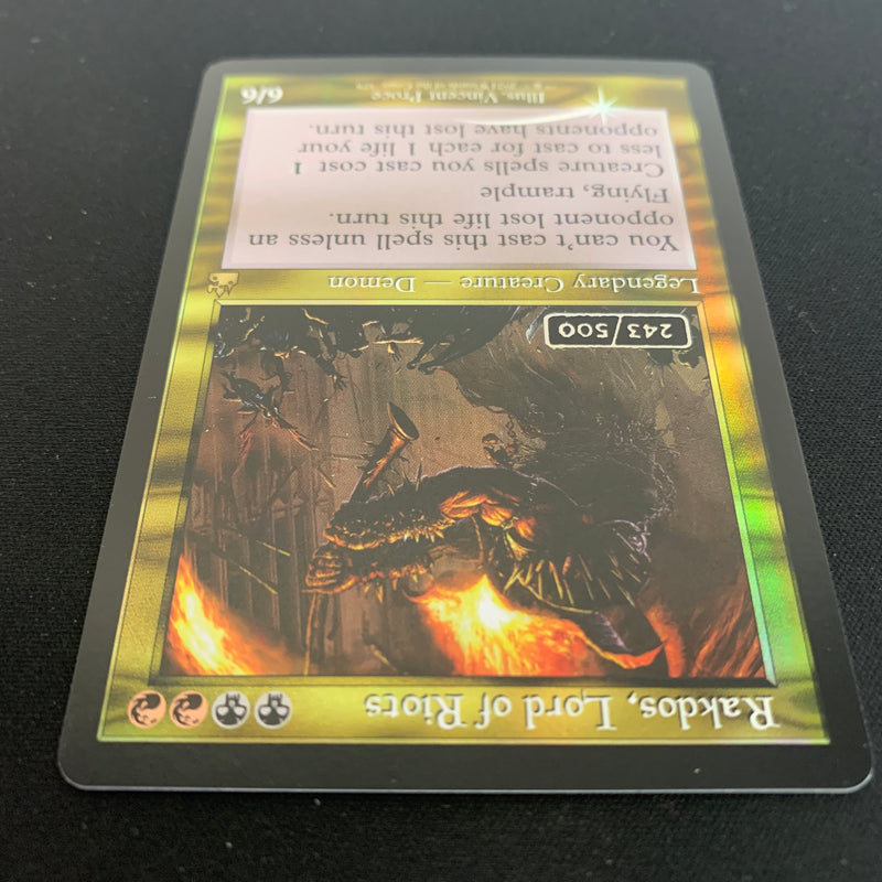 [FOIL] Rakdos, Lord of Riots (Serialized) - Ravnica Remastered: Extras - NM, 243/500