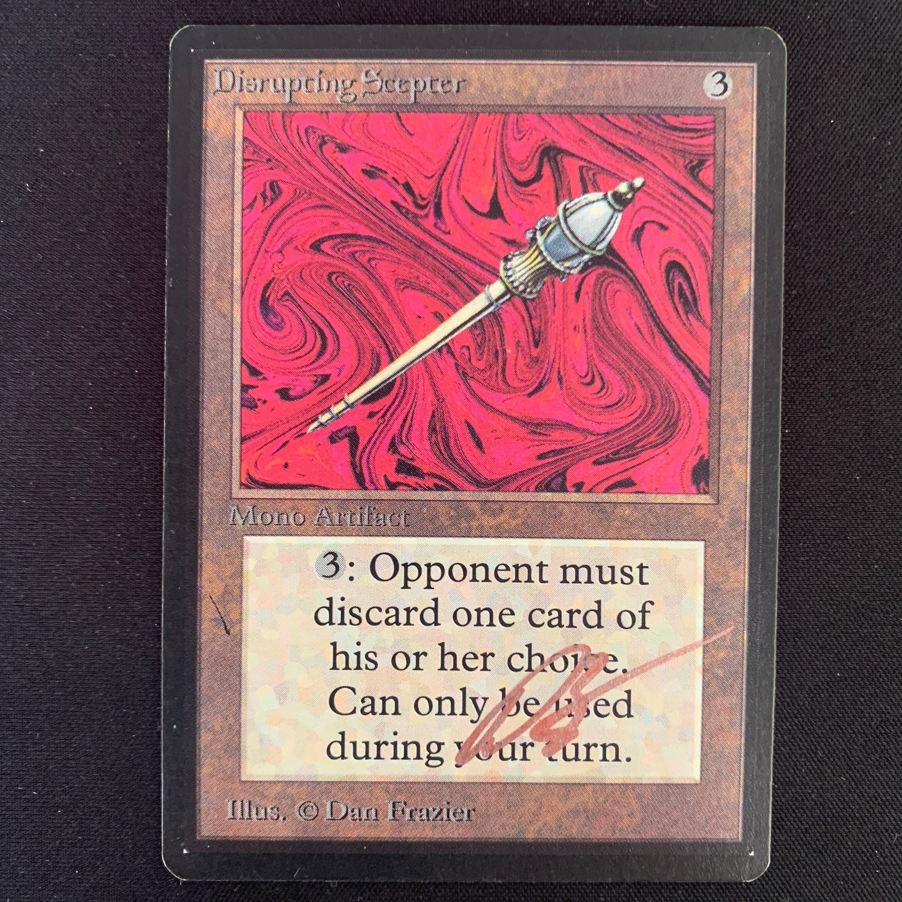 MTG Singles - Disrupting Scepter - Beta - NM - SIGNED - 24777