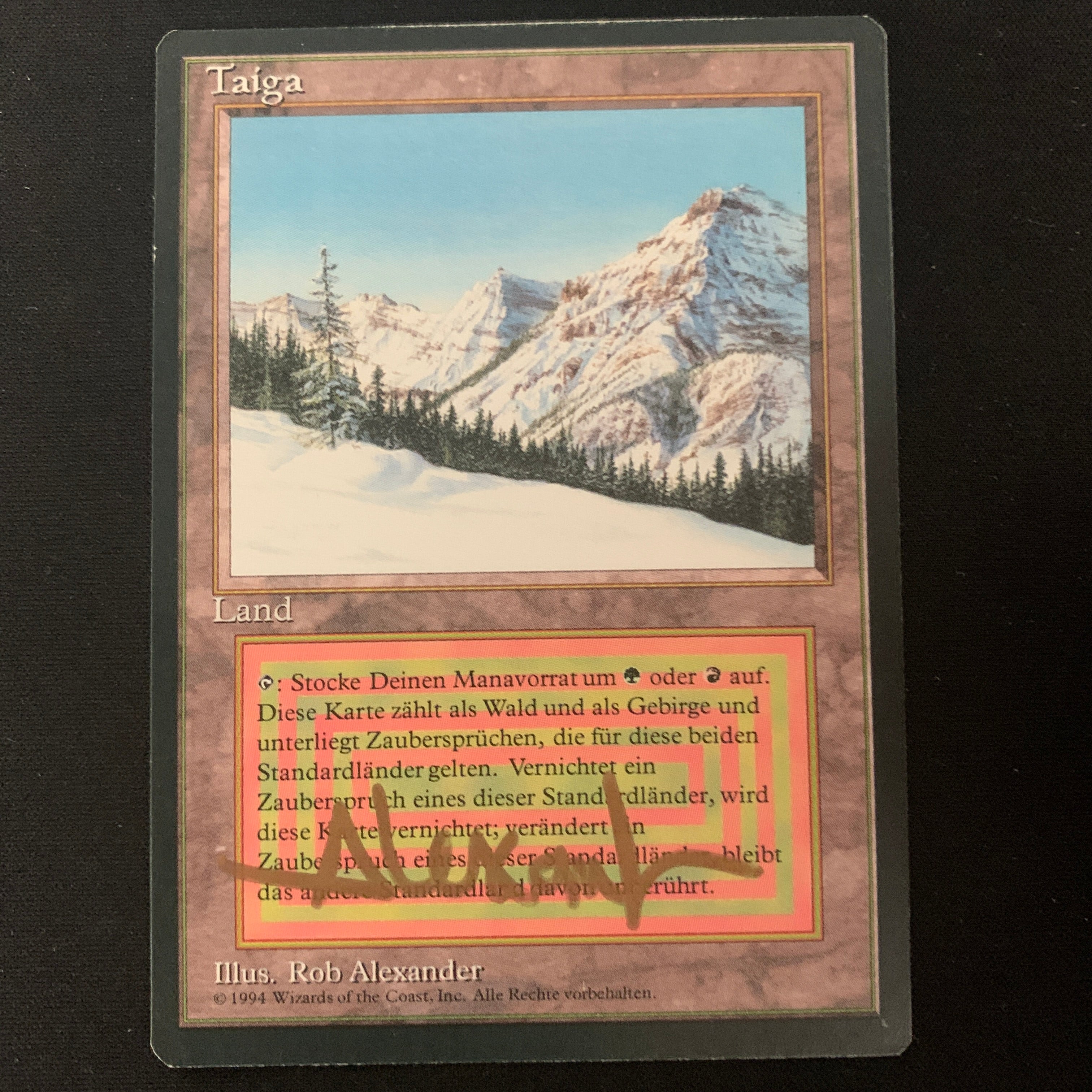 MTG Singles - Taiga - Foreign Black Bordered - German - GD - SIGNED - 25212
