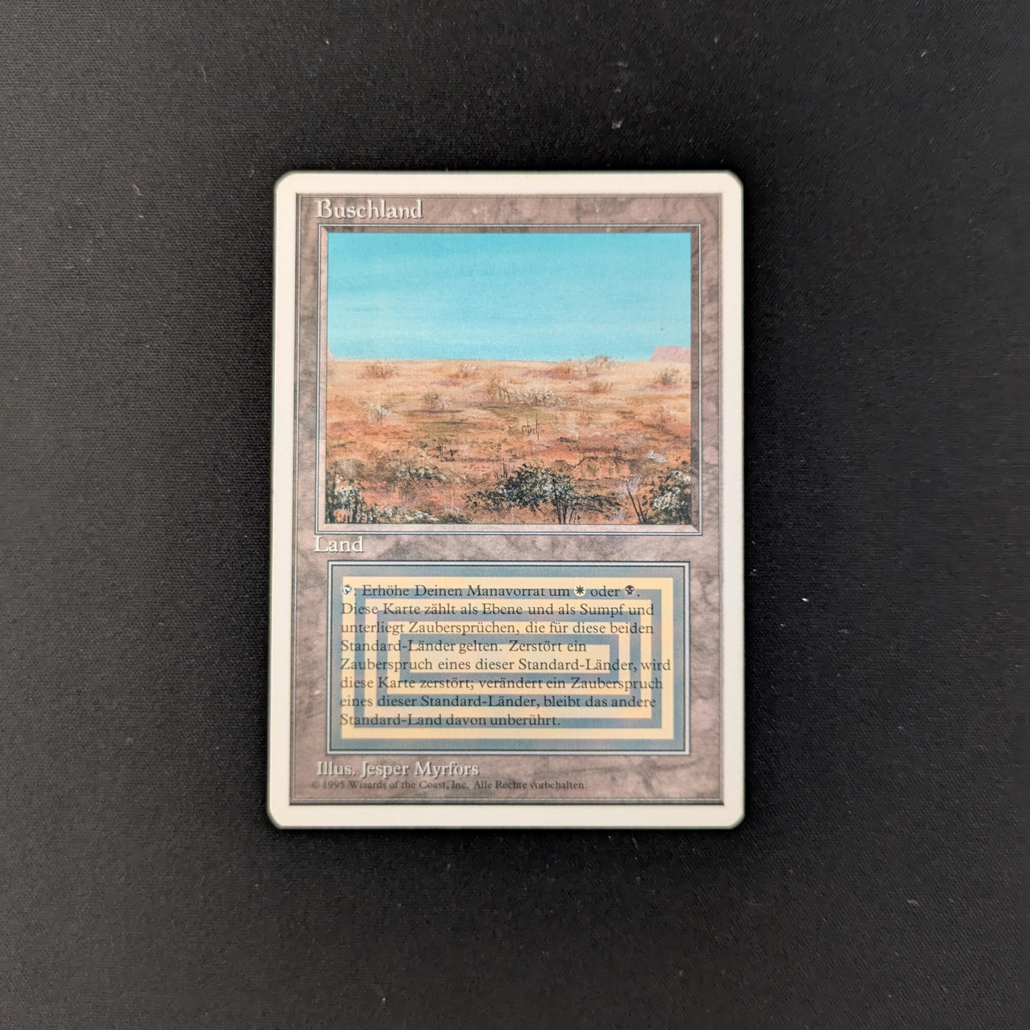 MTG Singles - Scrubland - Foreign White Bordered - German - GD - 25591