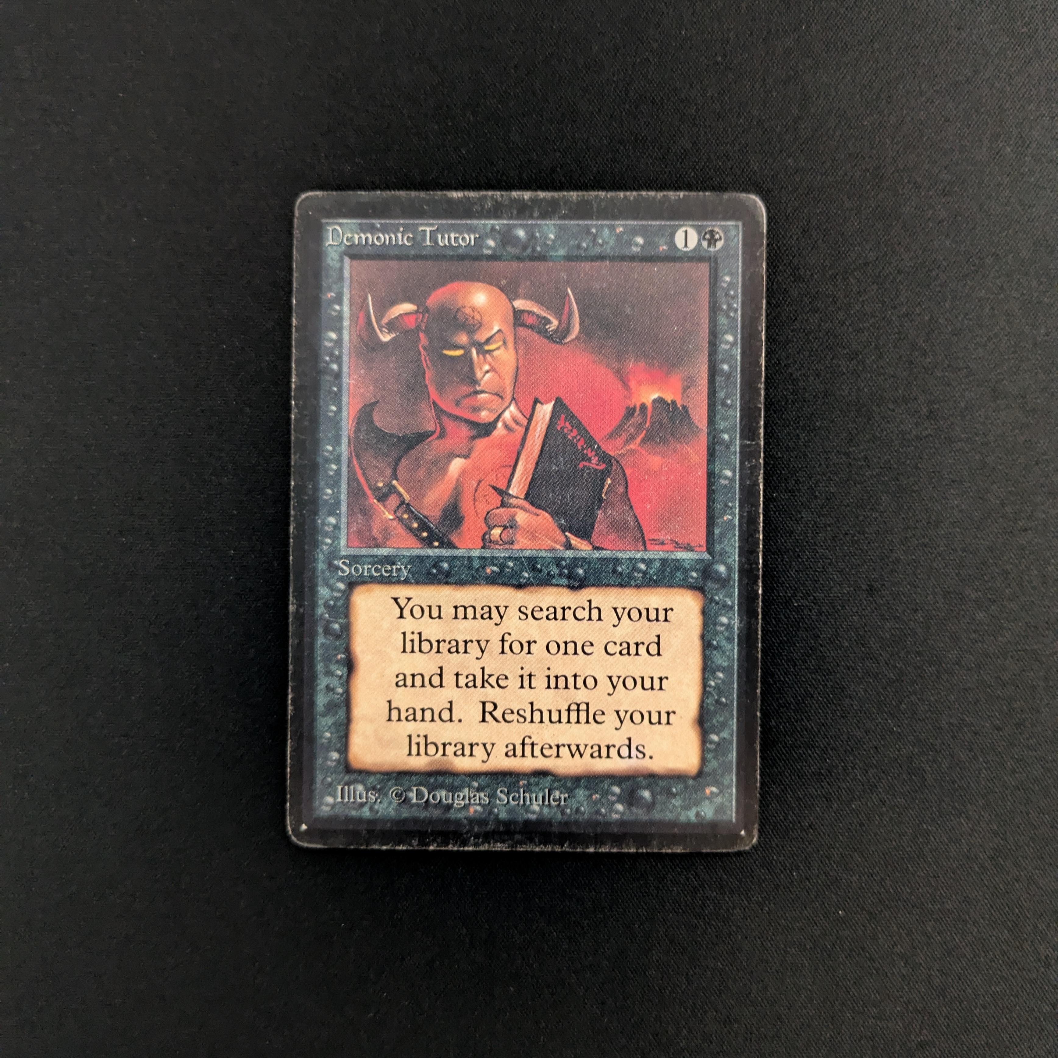 MTG Singles - Demonic Tutor - Beta - PO - INKED - 25606