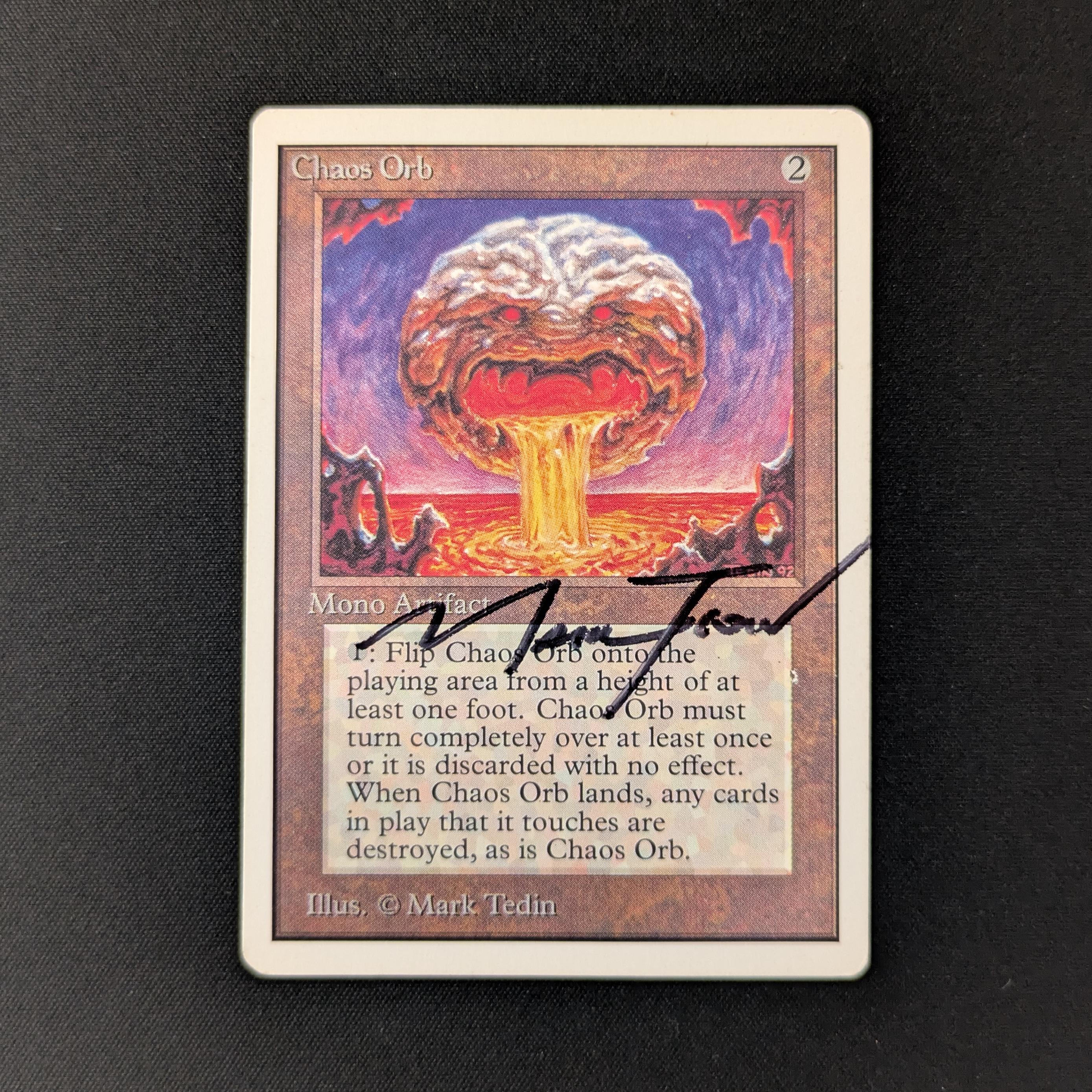 MTG Singles - Chaos Orb - Unlimited - LP - SIGNED, BINDER DING - 26064