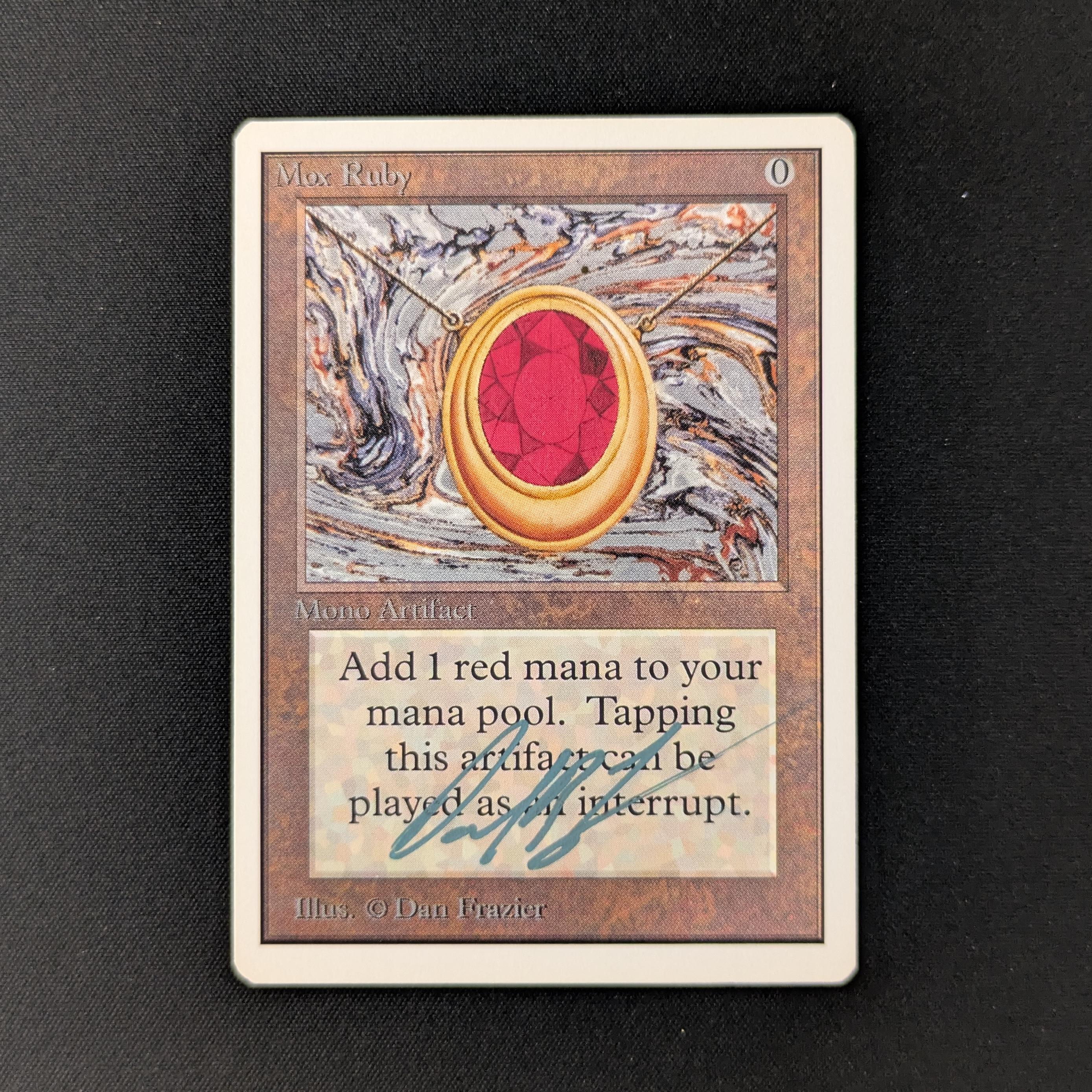 MTG Singles - Mox Ruby - Unlimited - EX - SIGNED - 26069