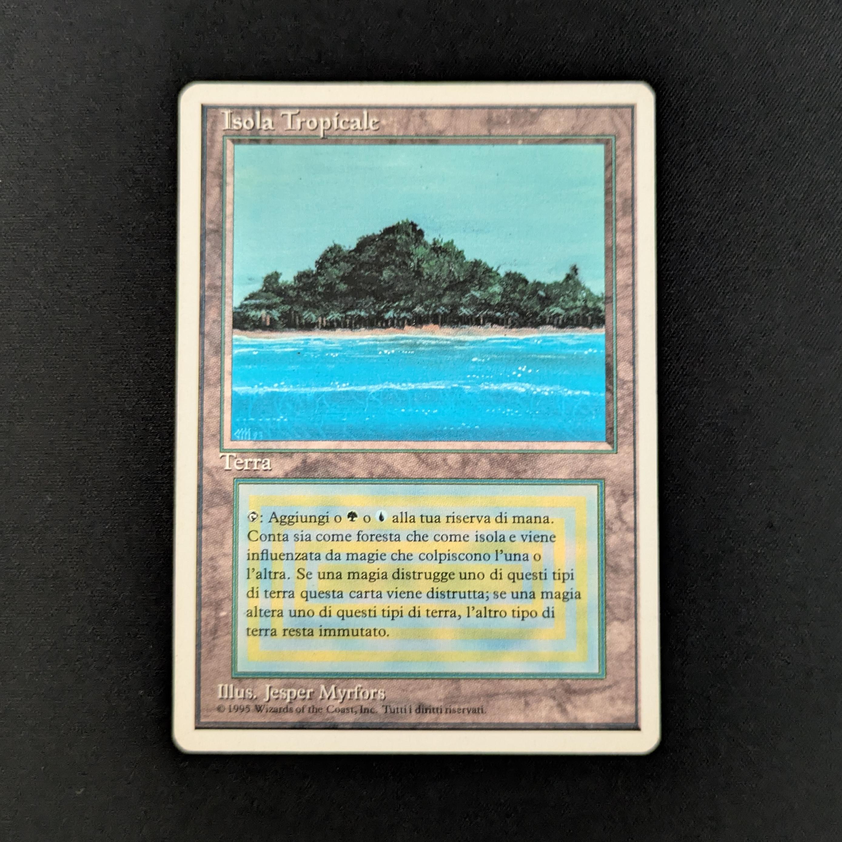 MTG Singles - Tropical Island - Foreign White Bordered - Italian - LP - 26531
