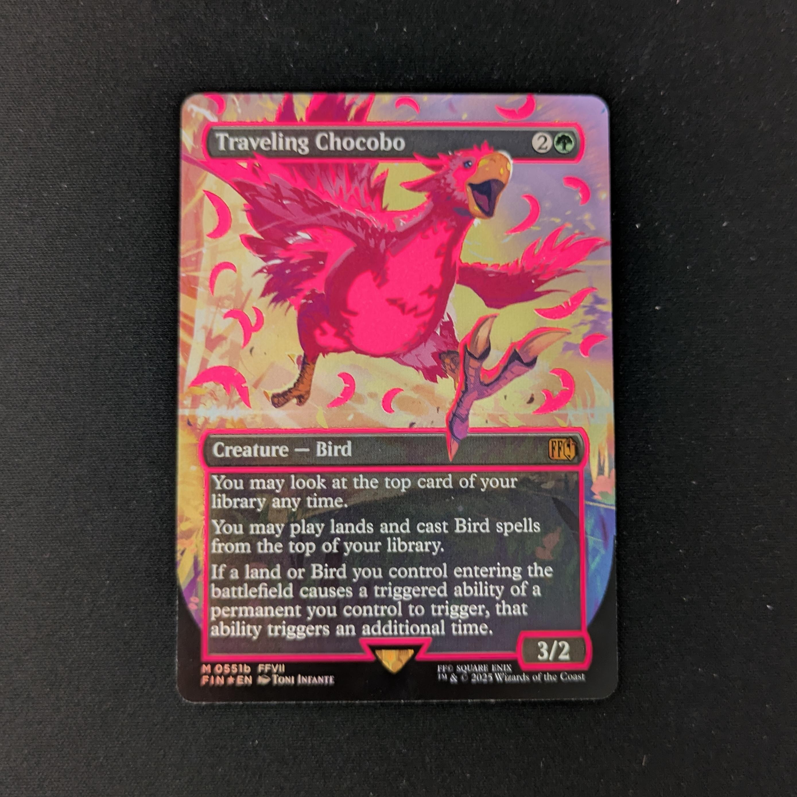 MTG Singles - [FOIL] Traveling Chocobo (Neon Ink Pink) - Magic: The Gathering - FINAL FANTASY: Extras - NM - 