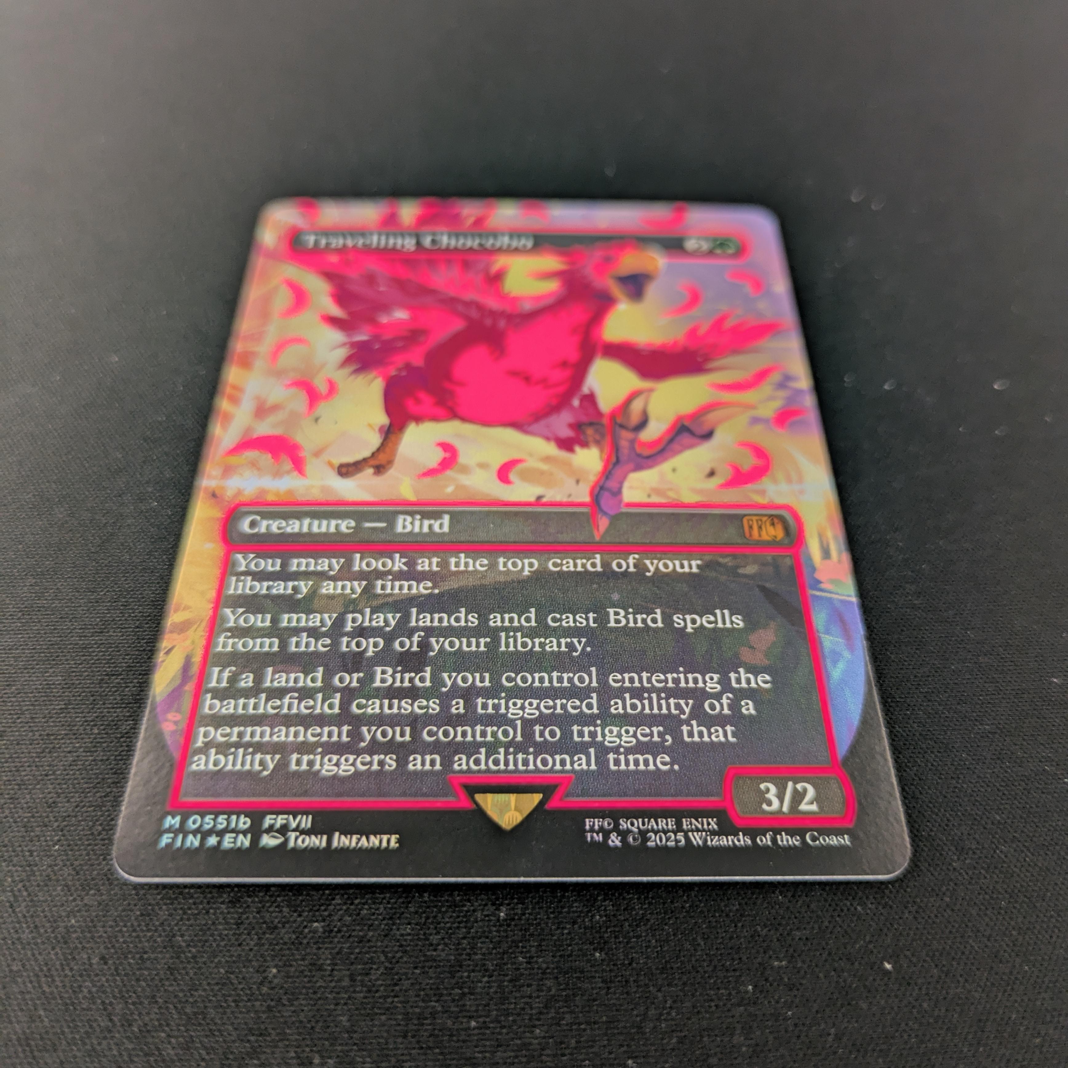 MTG Singles - [FOIL] Traveling Chocobo (Neon Ink Pink) - Magic: The Gathering - FINAL FANTASY: Extras - NM - 