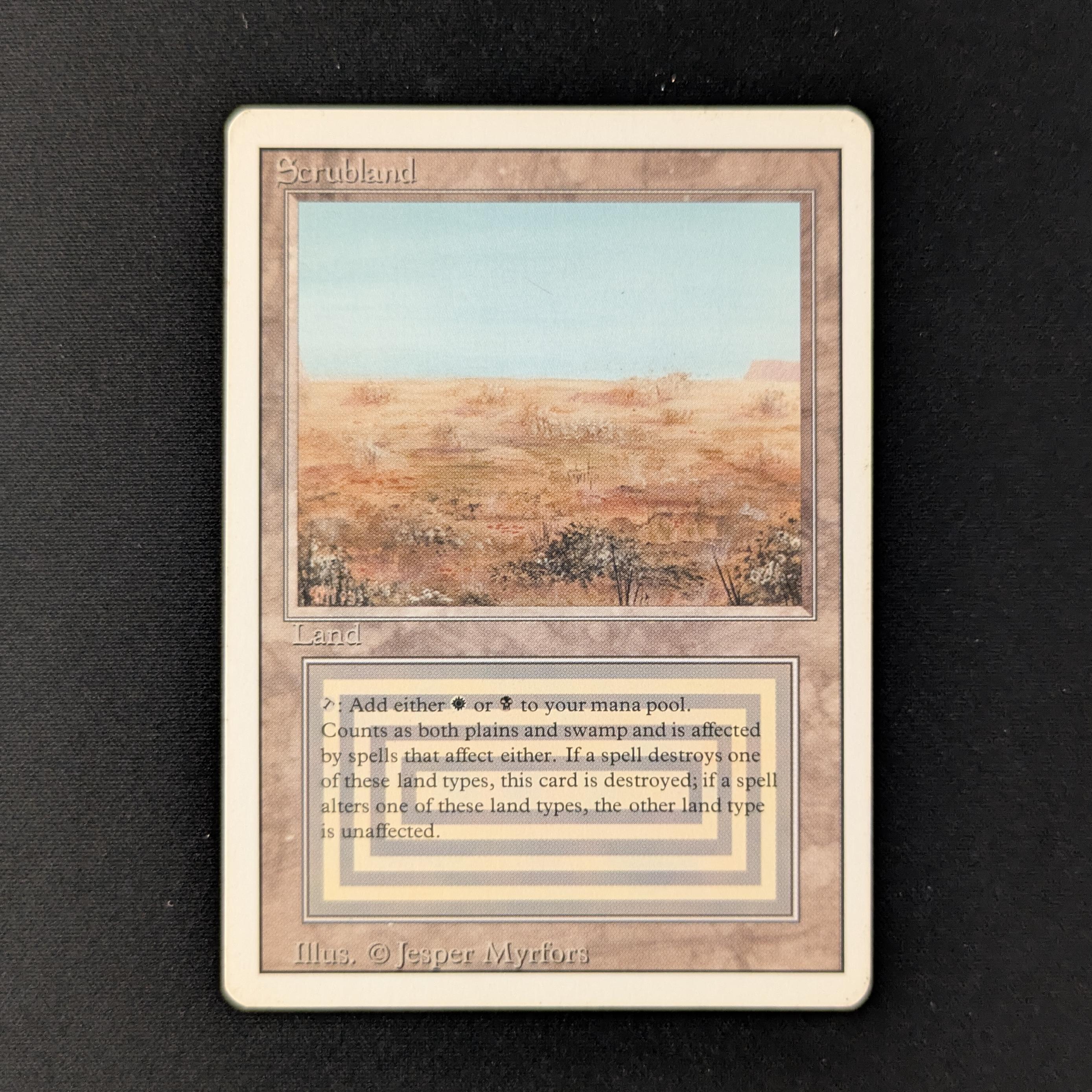 MTG Singles - Scrubland - Revised - LP - 27909