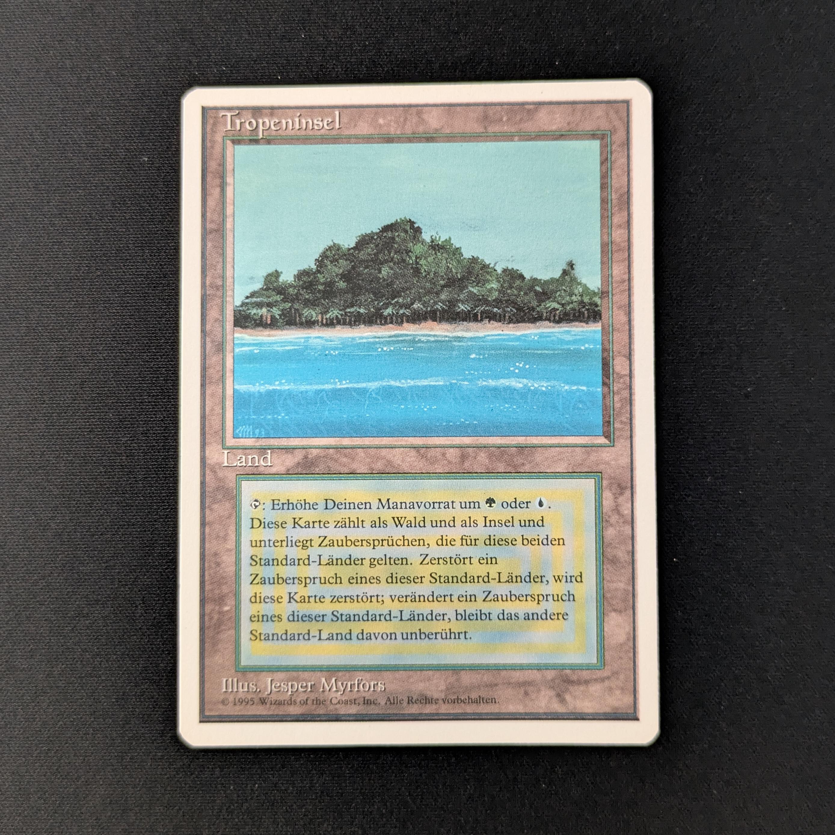 MTG Singles - Tropical Island - Foreign White Bordered - German - NM - 27933