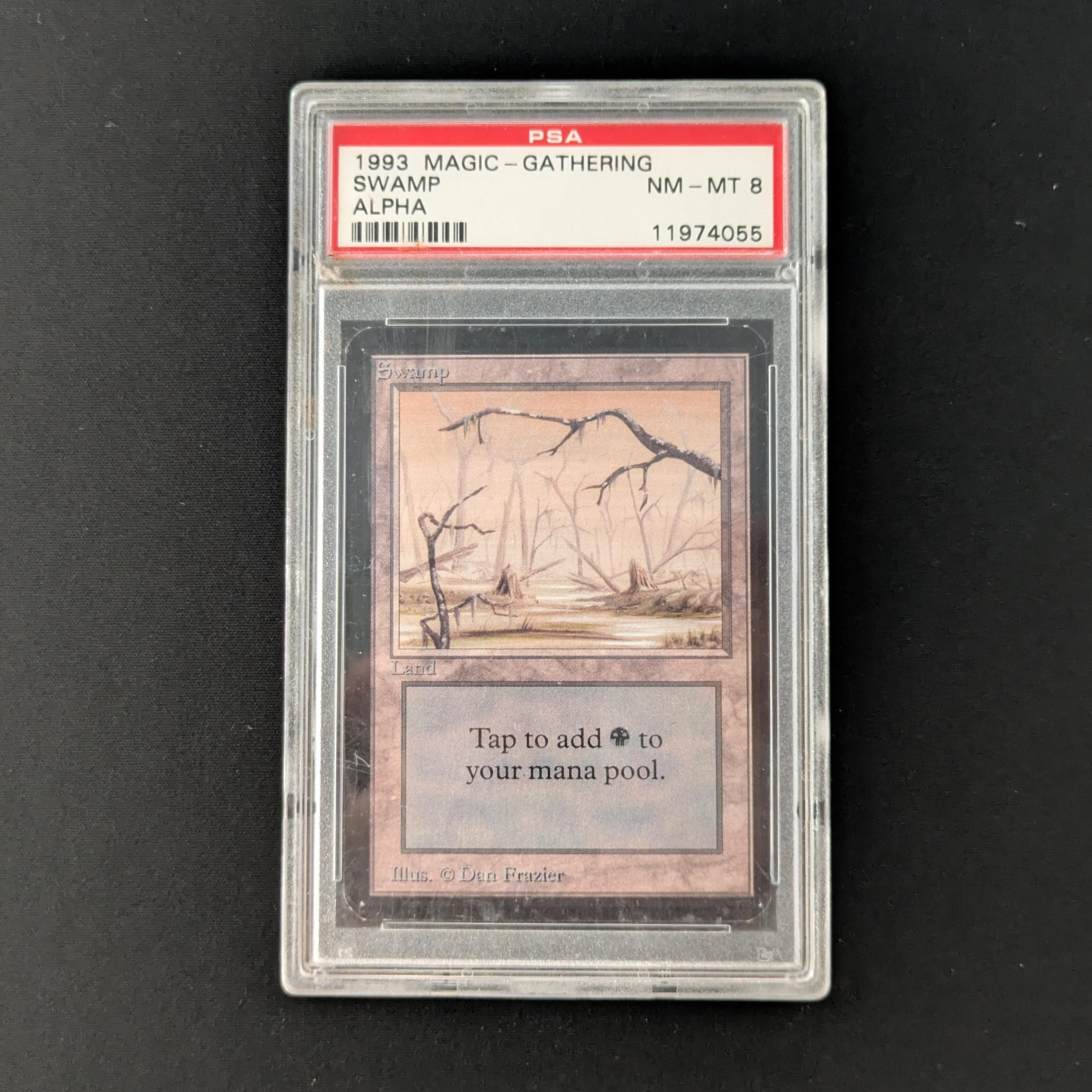 MTG Singles - Swamp (V.2) - Alpha - PSA 8 - 