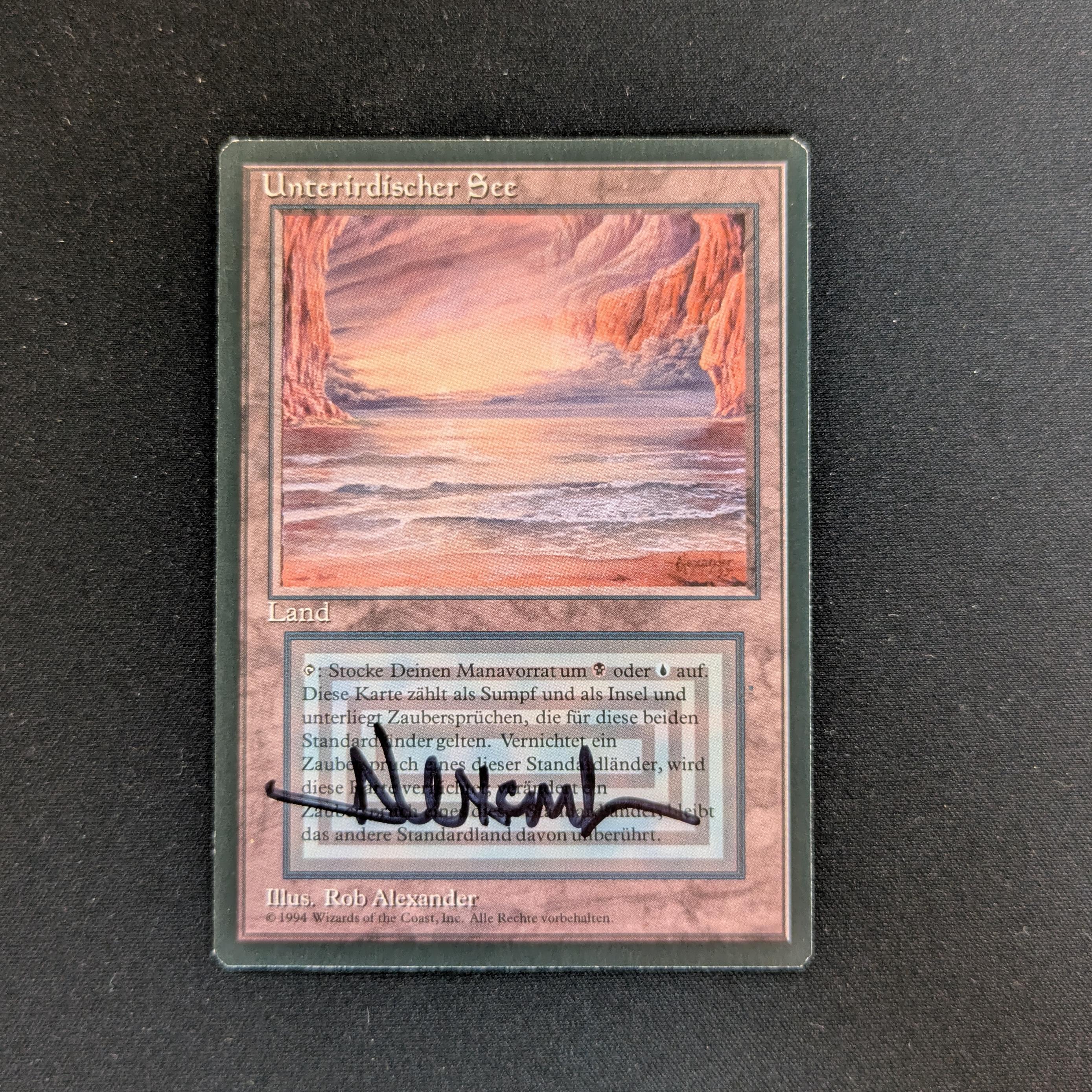 MTG Singles - Underground Sea - Foreign Black Bordered - German - NM - SIGNED - 28308