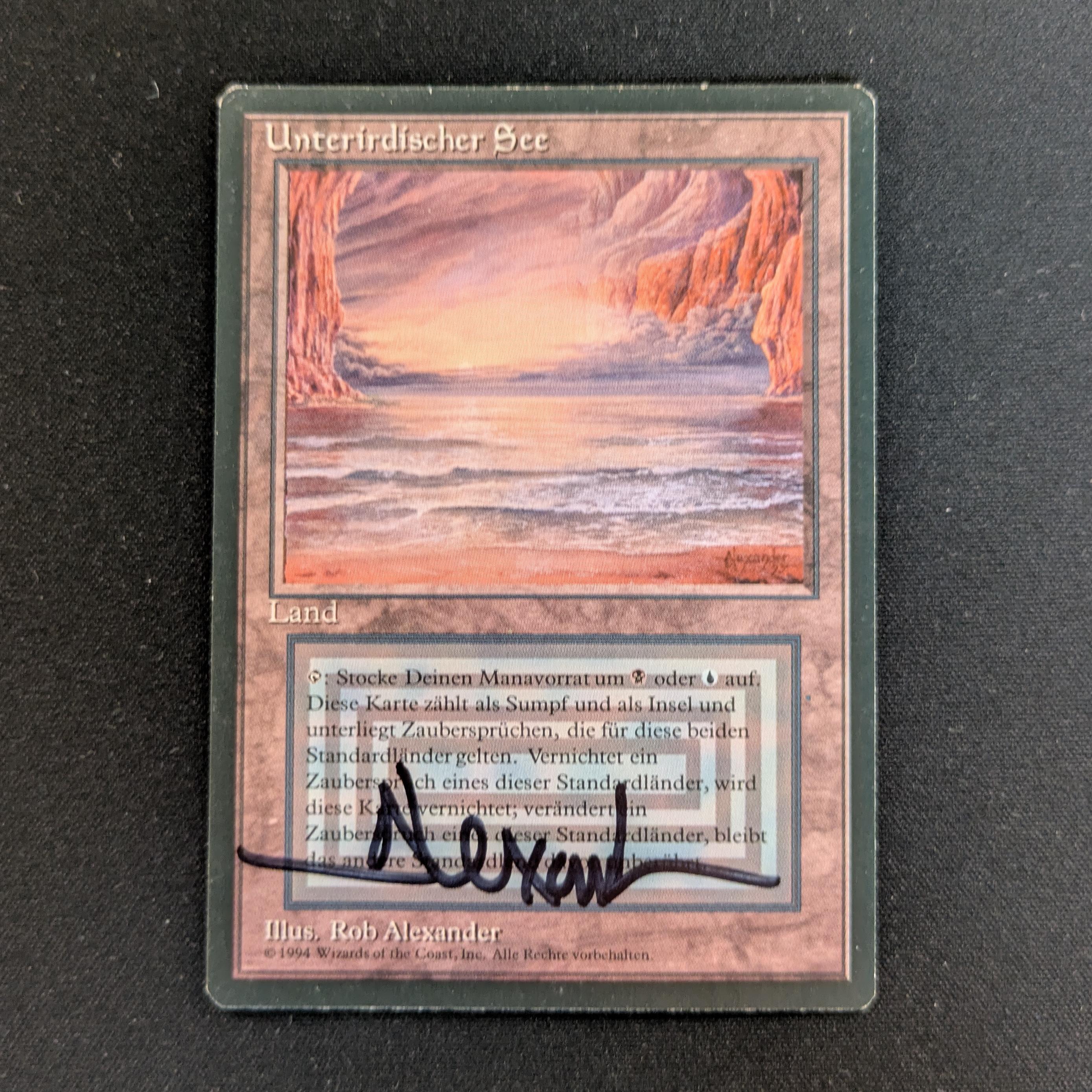 MTG Singles - Underground Sea - Foreign Black Bordered - German - GD - SIGNED, BENT - 28310