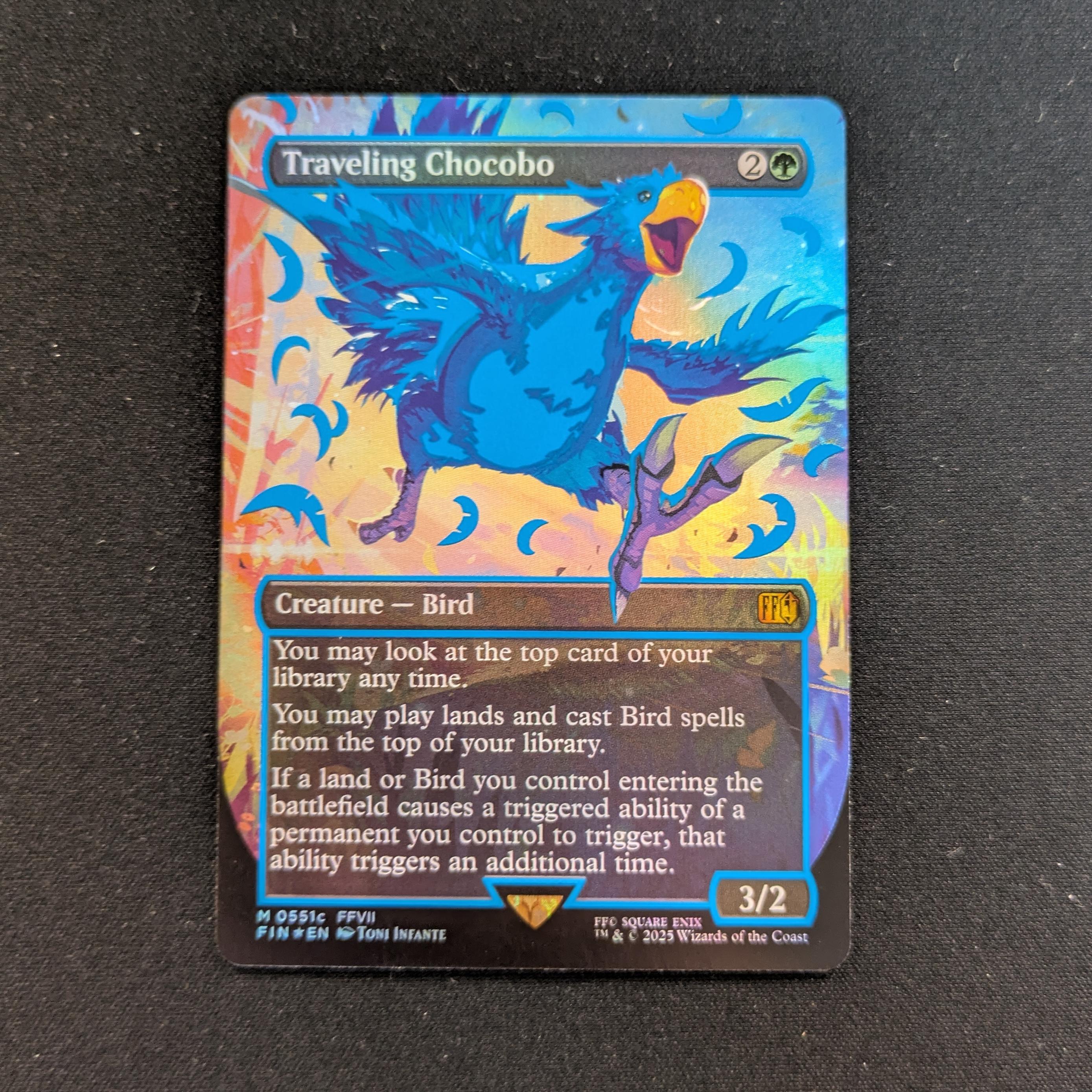 MTG Singles - [FOIL] Traveling Chocobo (Neon Ink Blue) - Magic: The Gathering - FINAL FANTASY: Extras - NM - 
