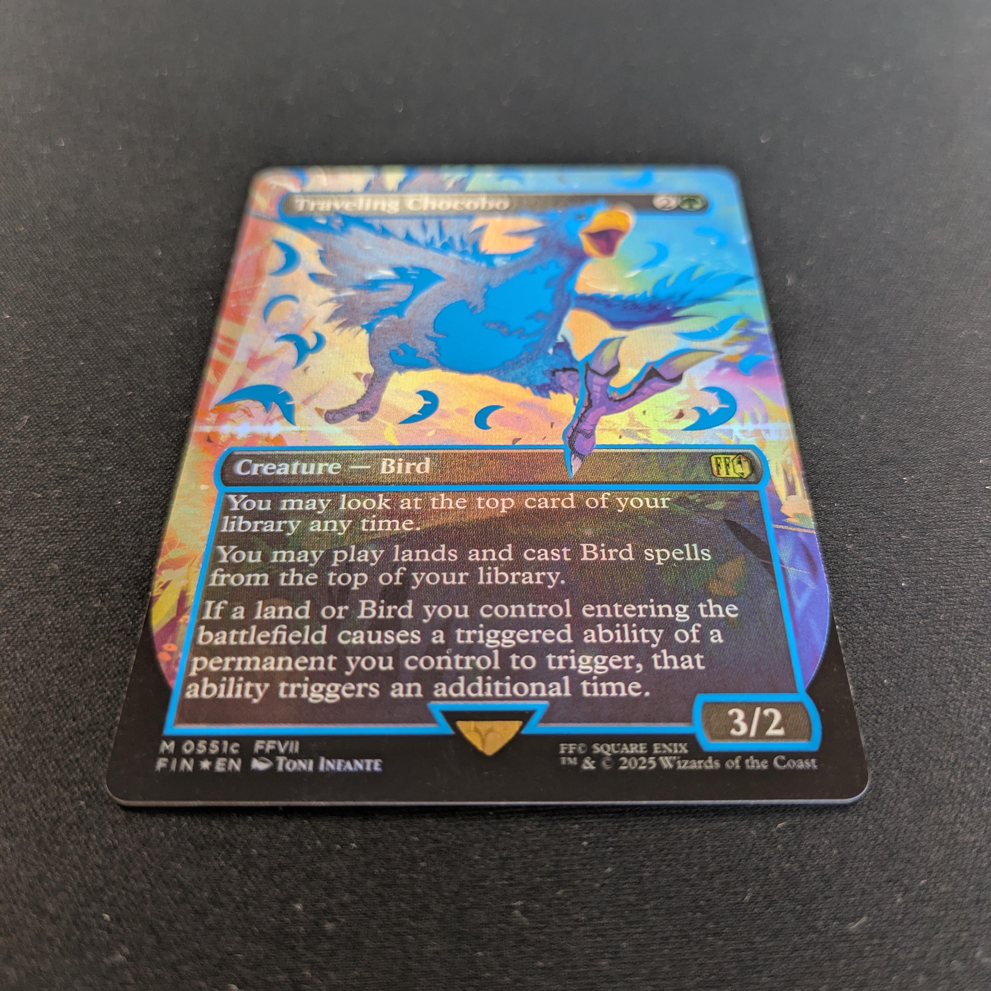 MTG Singles - [FOIL] Traveling Chocobo (Neon Ink Blue) - Magic: The Gathering - FINAL FANTASY: Extras - NM - 