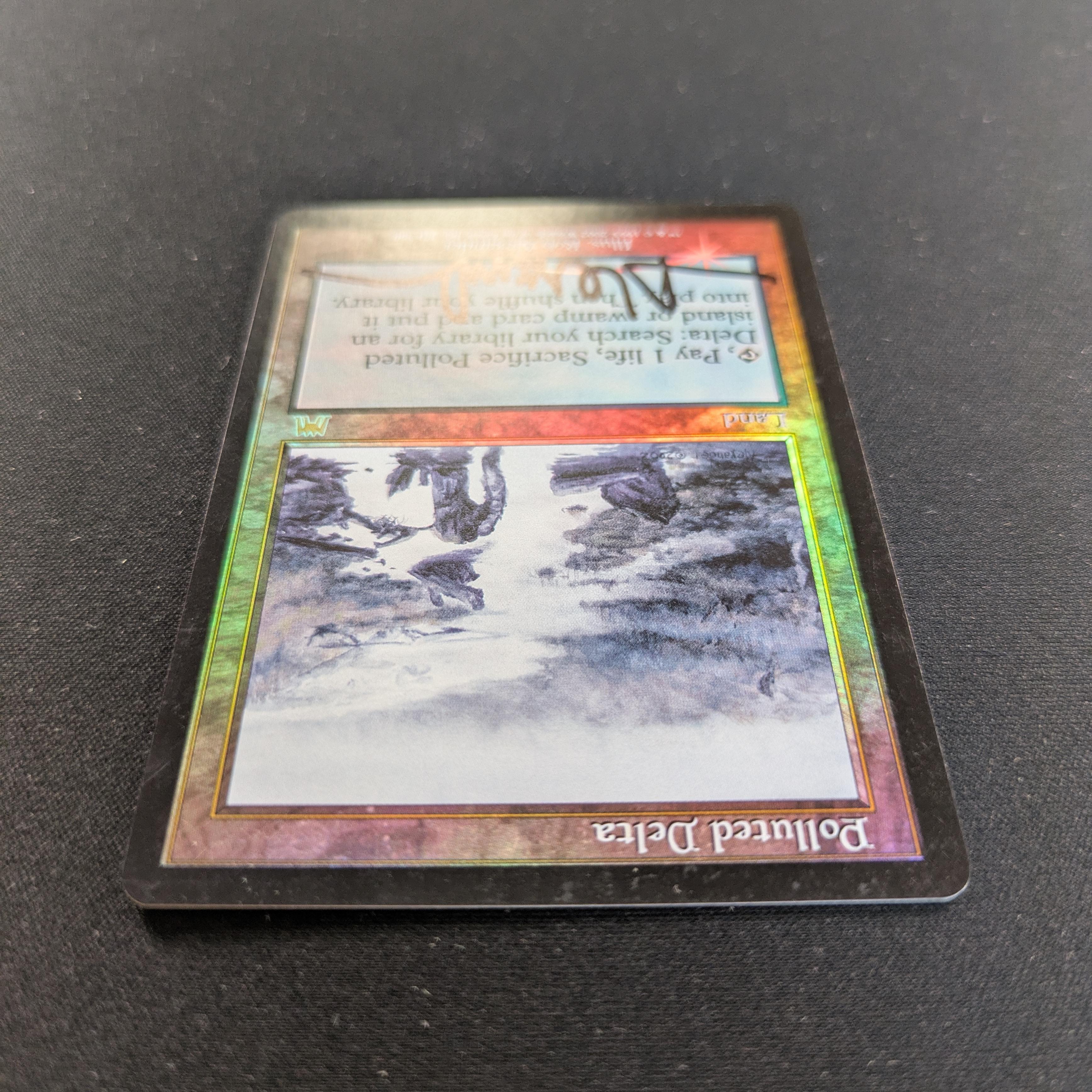 MTG Singles - [FOIL] Polluted Delta - Onslaught - EX, SIGNED - 