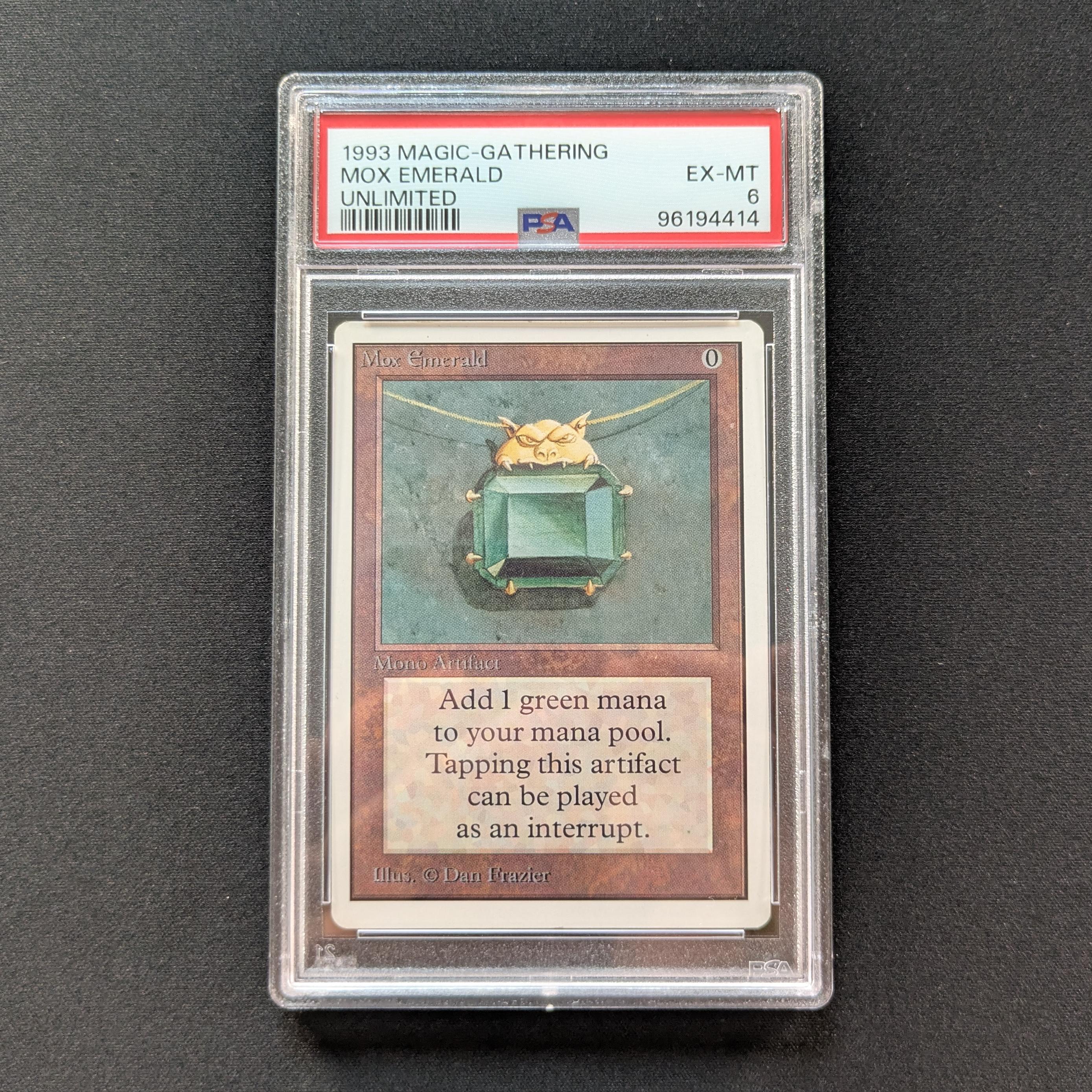 MTG Singles - Mox Emerald - Unlimited - PSA 6 - 28485