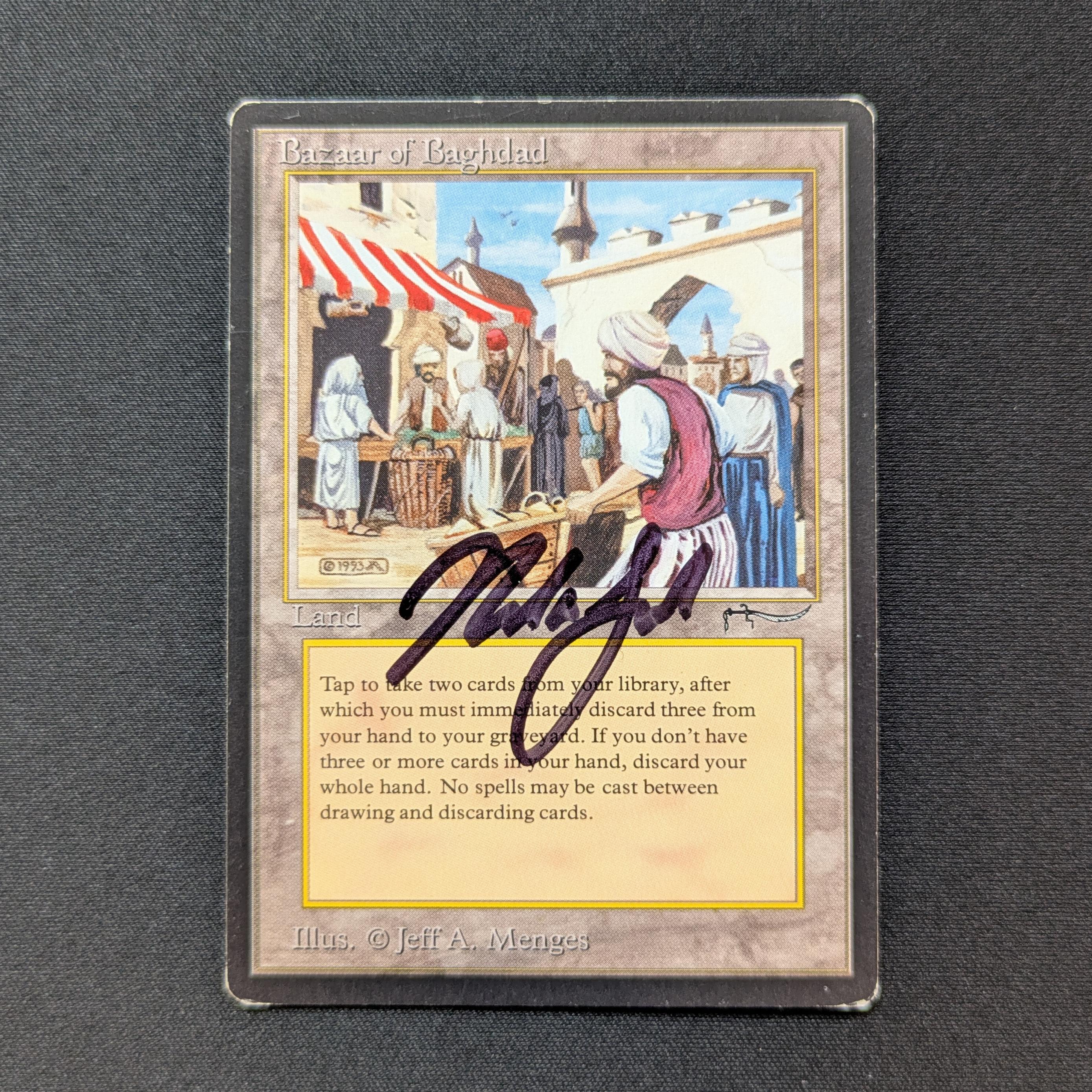 MTG Singles - Bazaar of Baghdad - Arabian Nights - GD - SIGNED - 28730