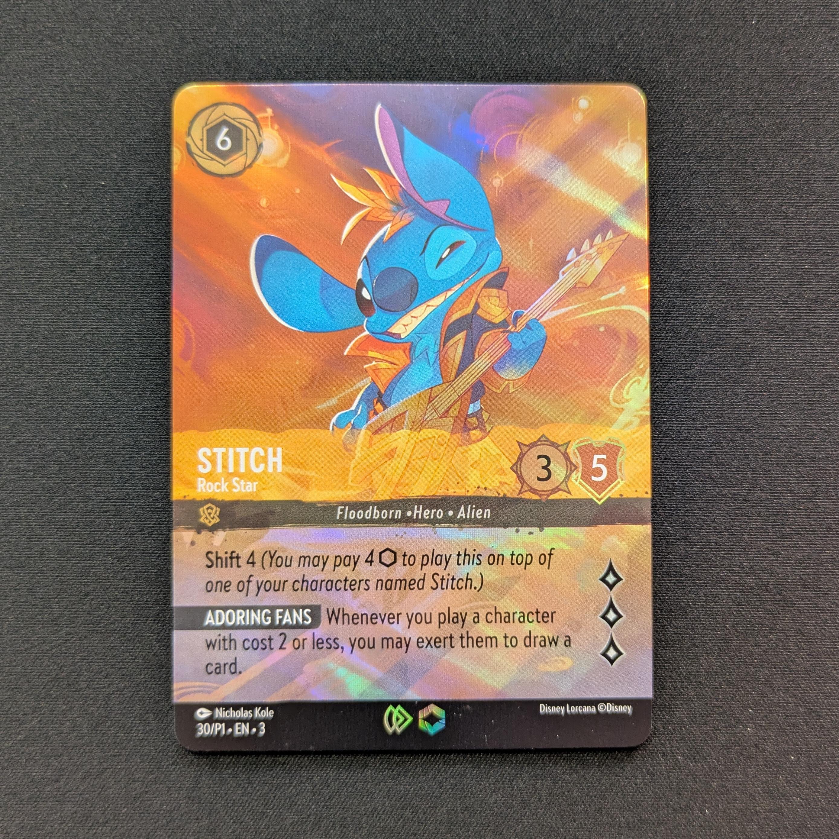 Lorcana Singles - Stitch - Rock Star - - Promos Year 1 - NM - 