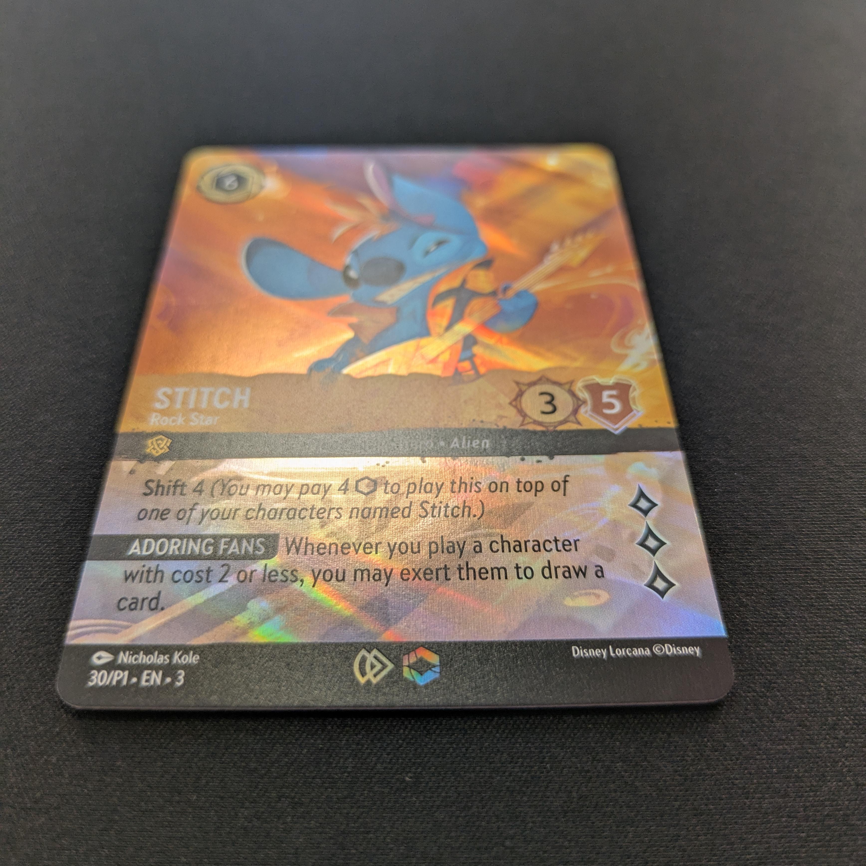 Lorcana Singles - Stitch - Rock Star - - Promos Year 1 - NM - 