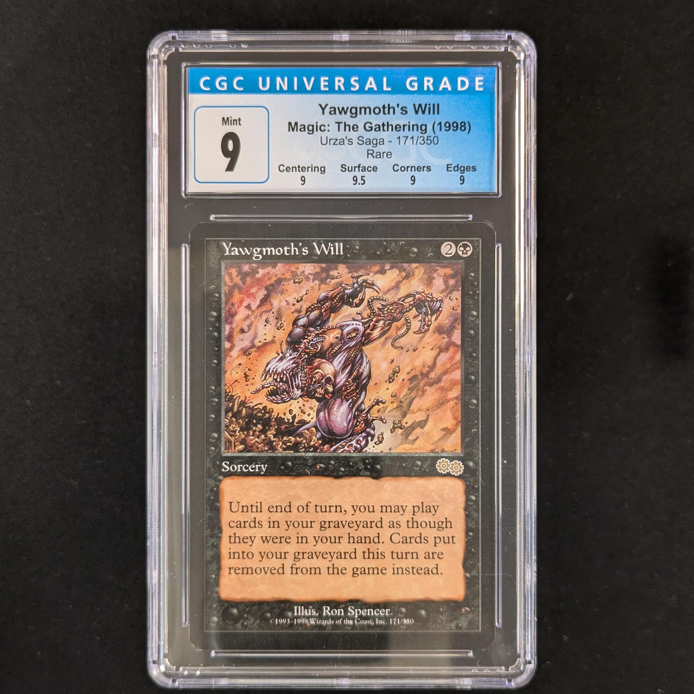MTG Singles - Yawgmoth's Will - Urza's Saga - CGC 9 - 
