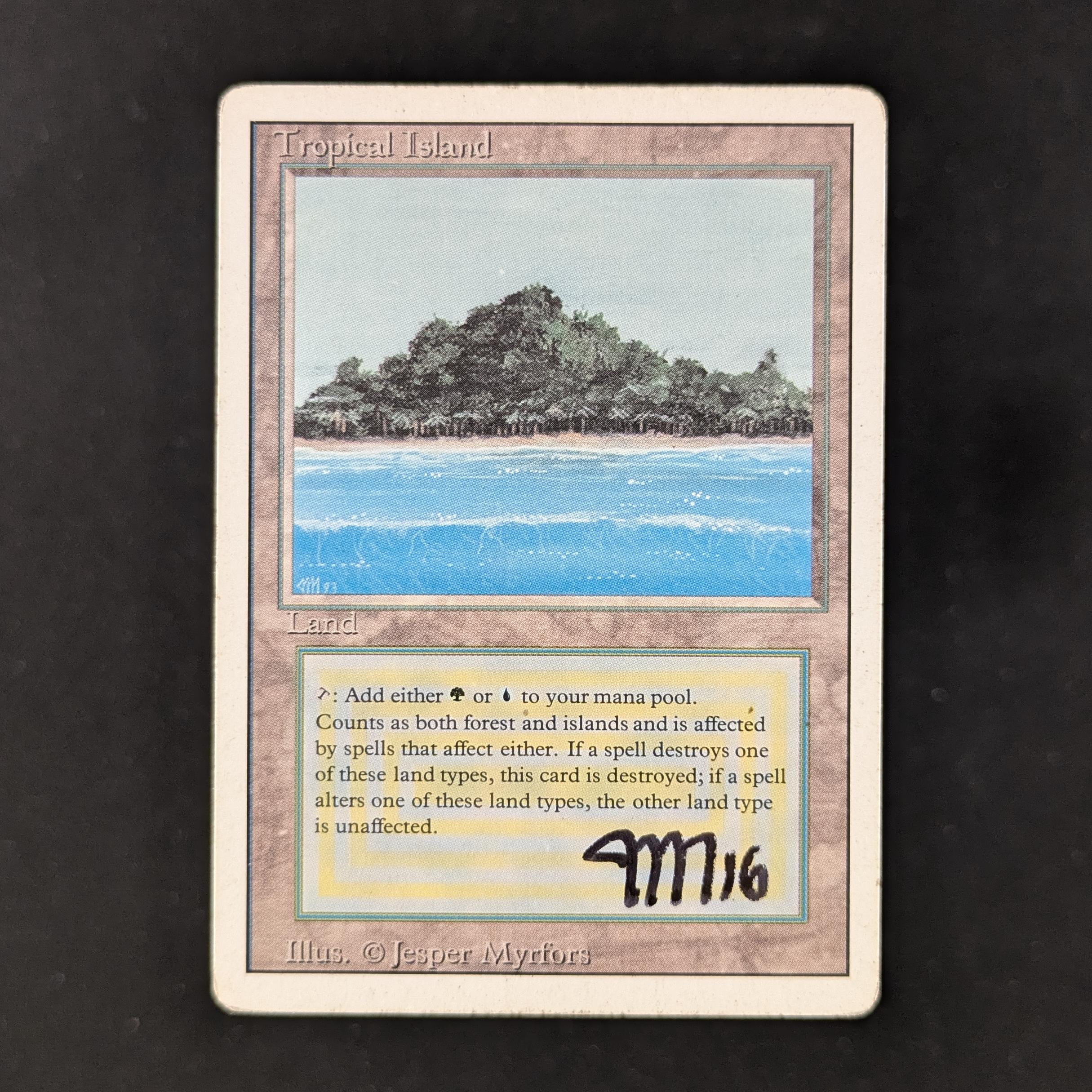 MTG Singles - Tropical Island - Revised - PL - SIGNED - 29925