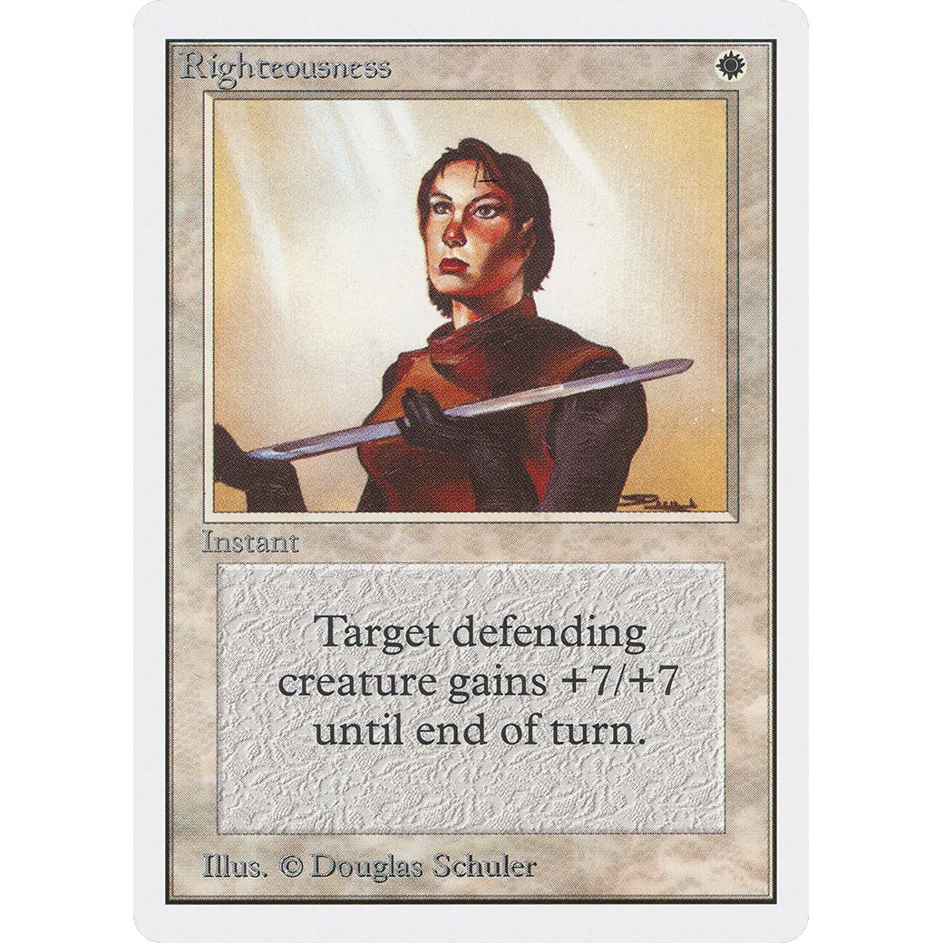 MTG Singles - Righteousness - Unlimited - Regular