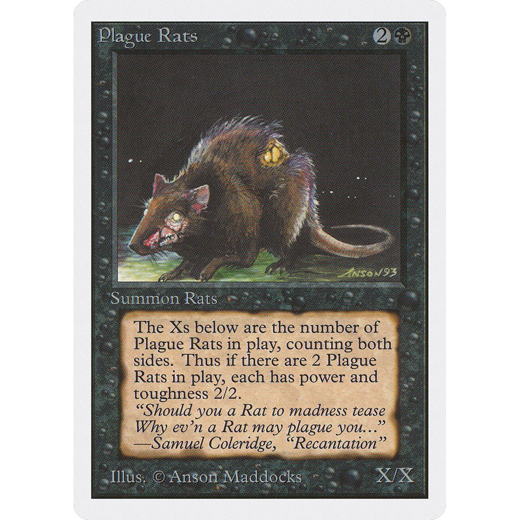 MTG Singles - Plague Rats - Unlimited - Regular