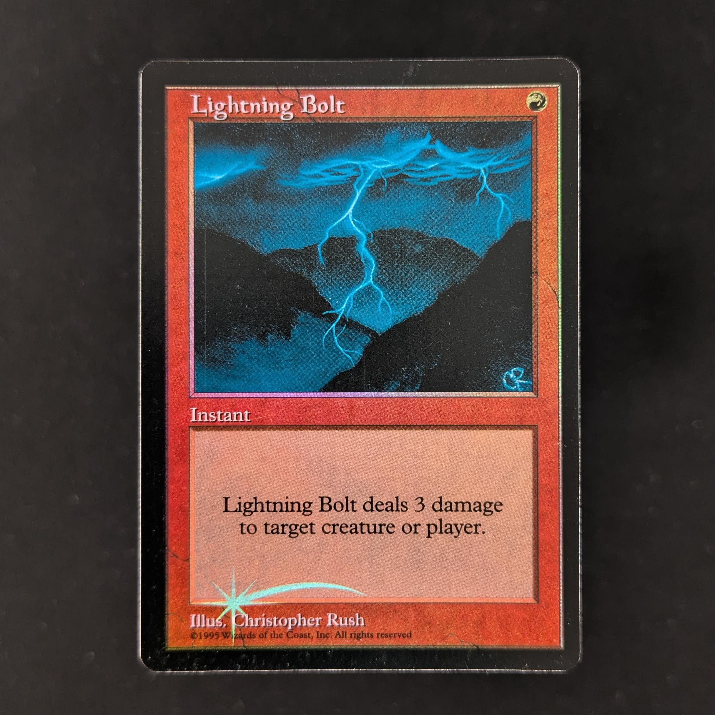 MTG Singles - [FOIL] Lightning Bolt - Judge Rewards Promos - EX - 