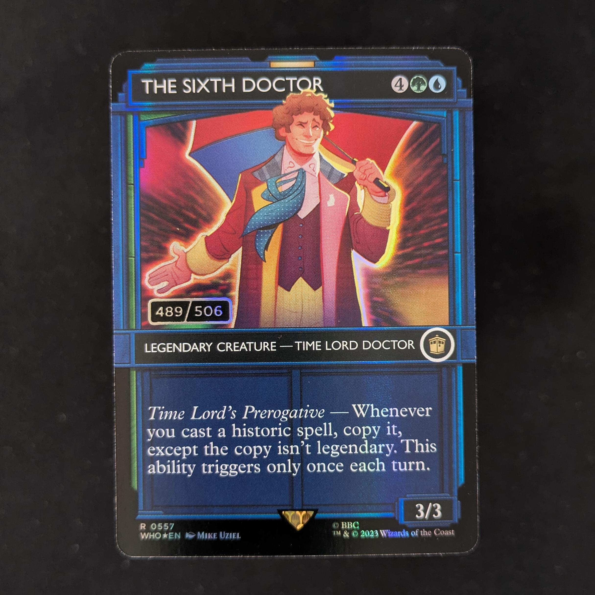 MTG Singles - [FOIL] The Sixth Doctor (Serialized) - Universes Beyond: Doctor Who: Extras - NM, 489/506 - 