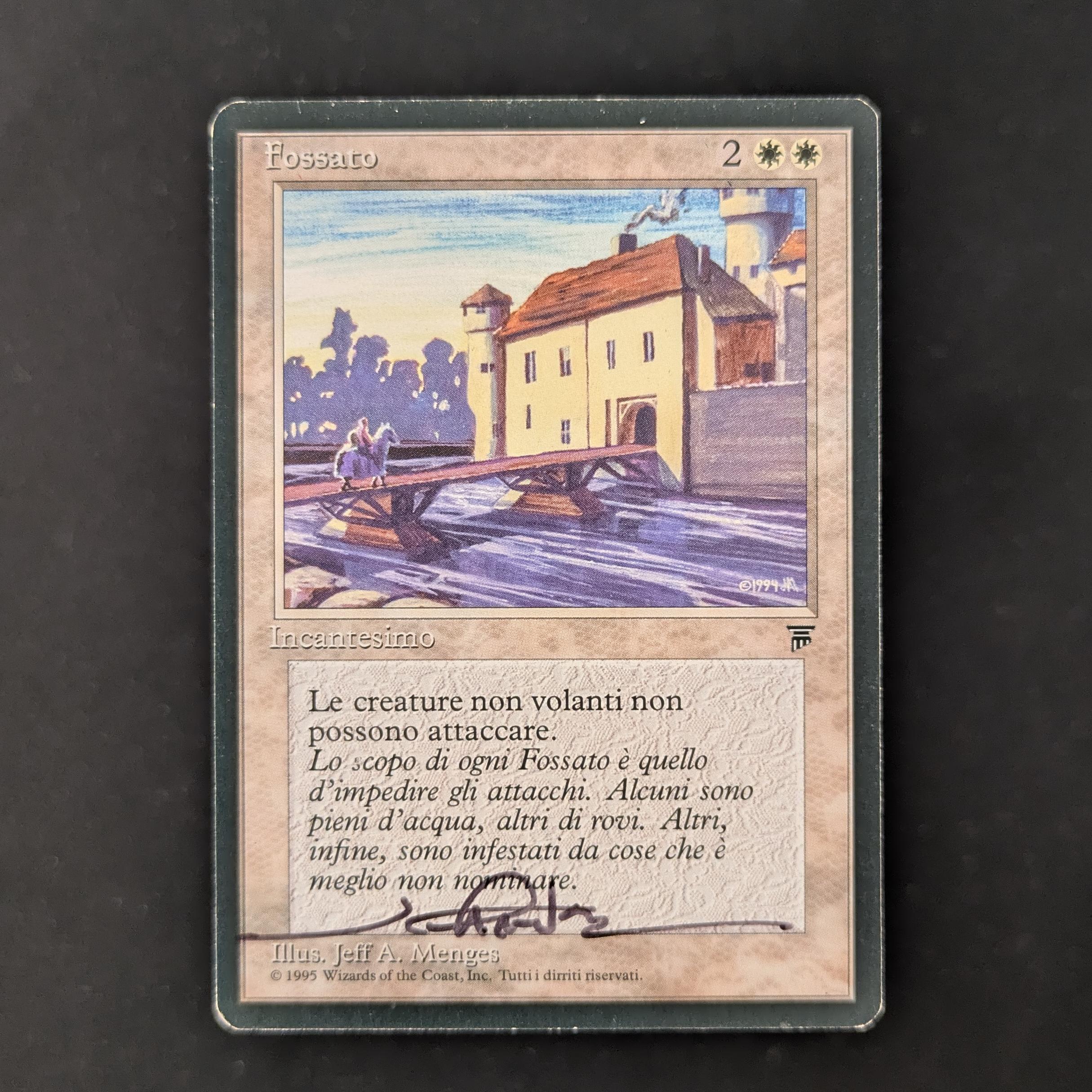 MTG Singles - Moat - Legends Italian - GD - SIGNED - 30138