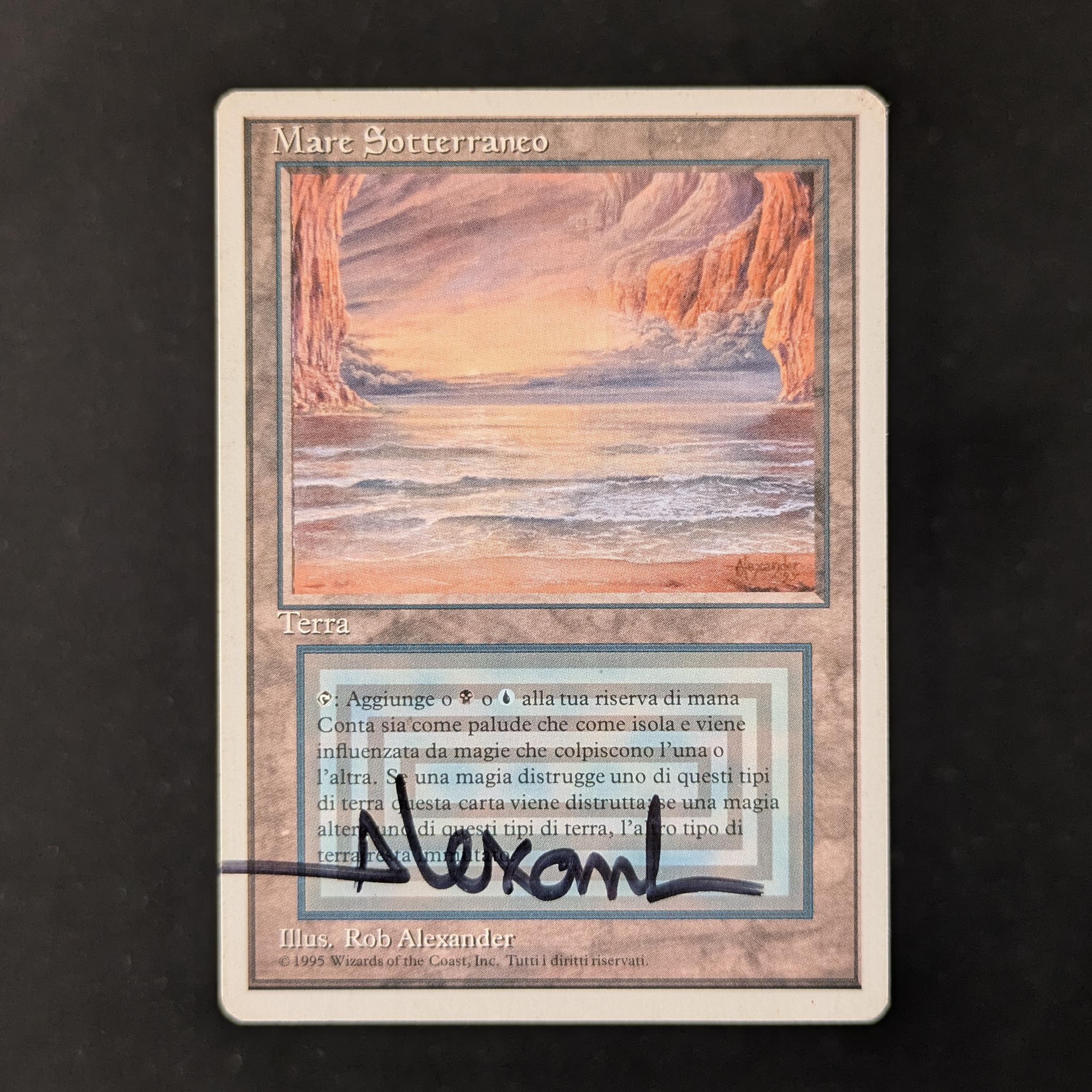 MTG Singles - Underground Sea - Foreign White Bordered - Italian - PL - SIGNED, DENT - 30246
