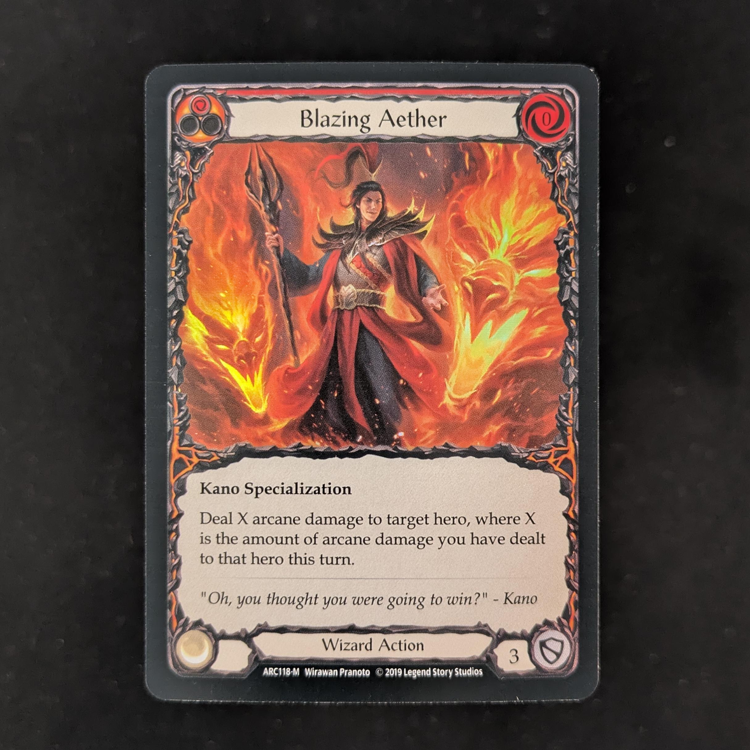 FAB Singles - Blazing Aether (Rainbow Foil) - - Arcane Rising First - NM - 
