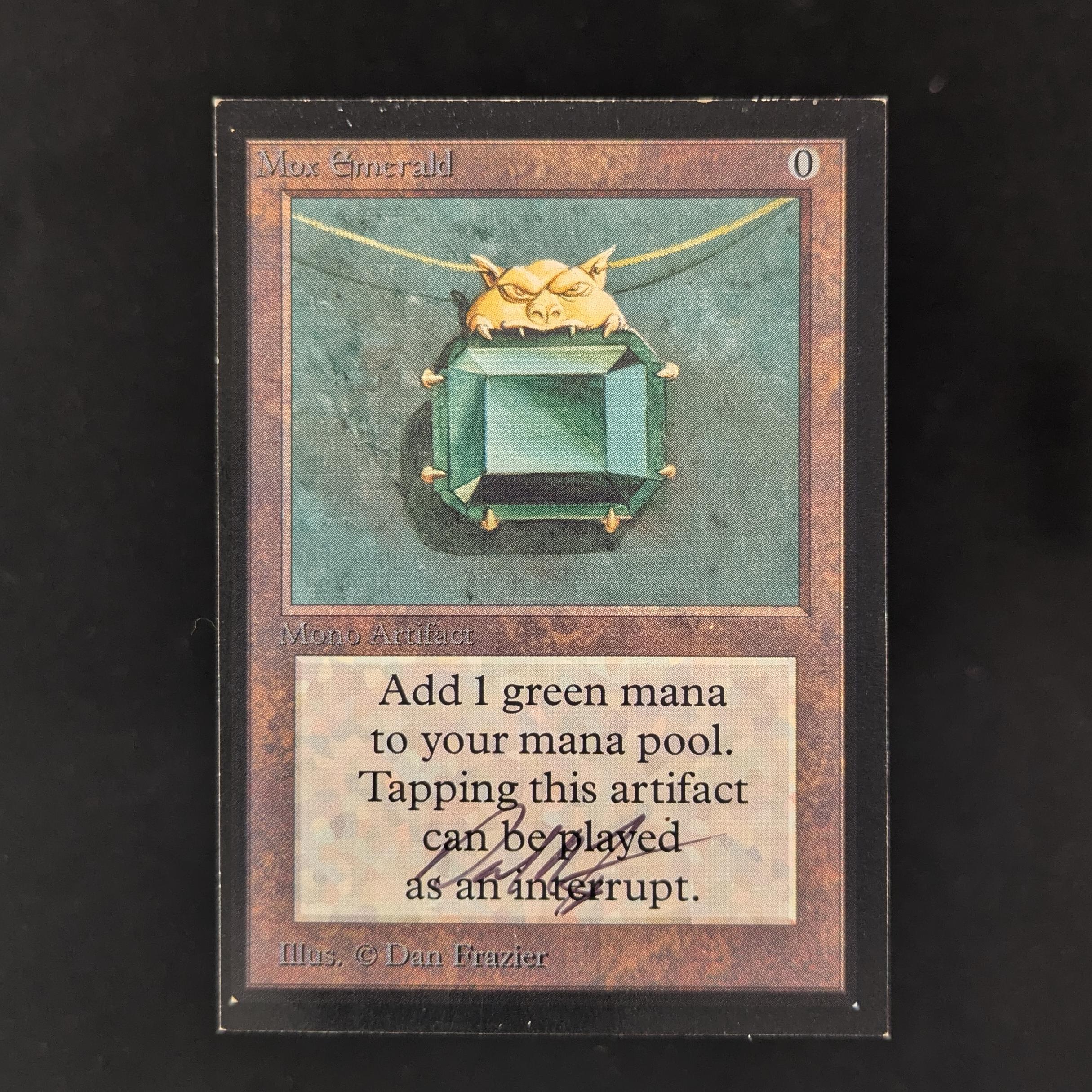 MTG Singles - Mox Emerald - Collectors' Edition - PL - SIGNED - 30792
